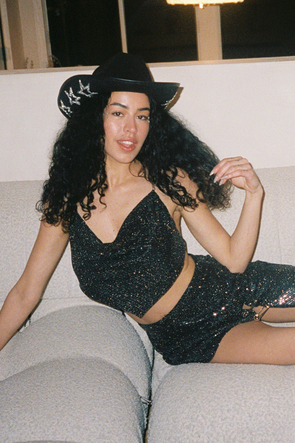 Aleigh Pin Feature Mini Skirt Black by Selfie Leslie