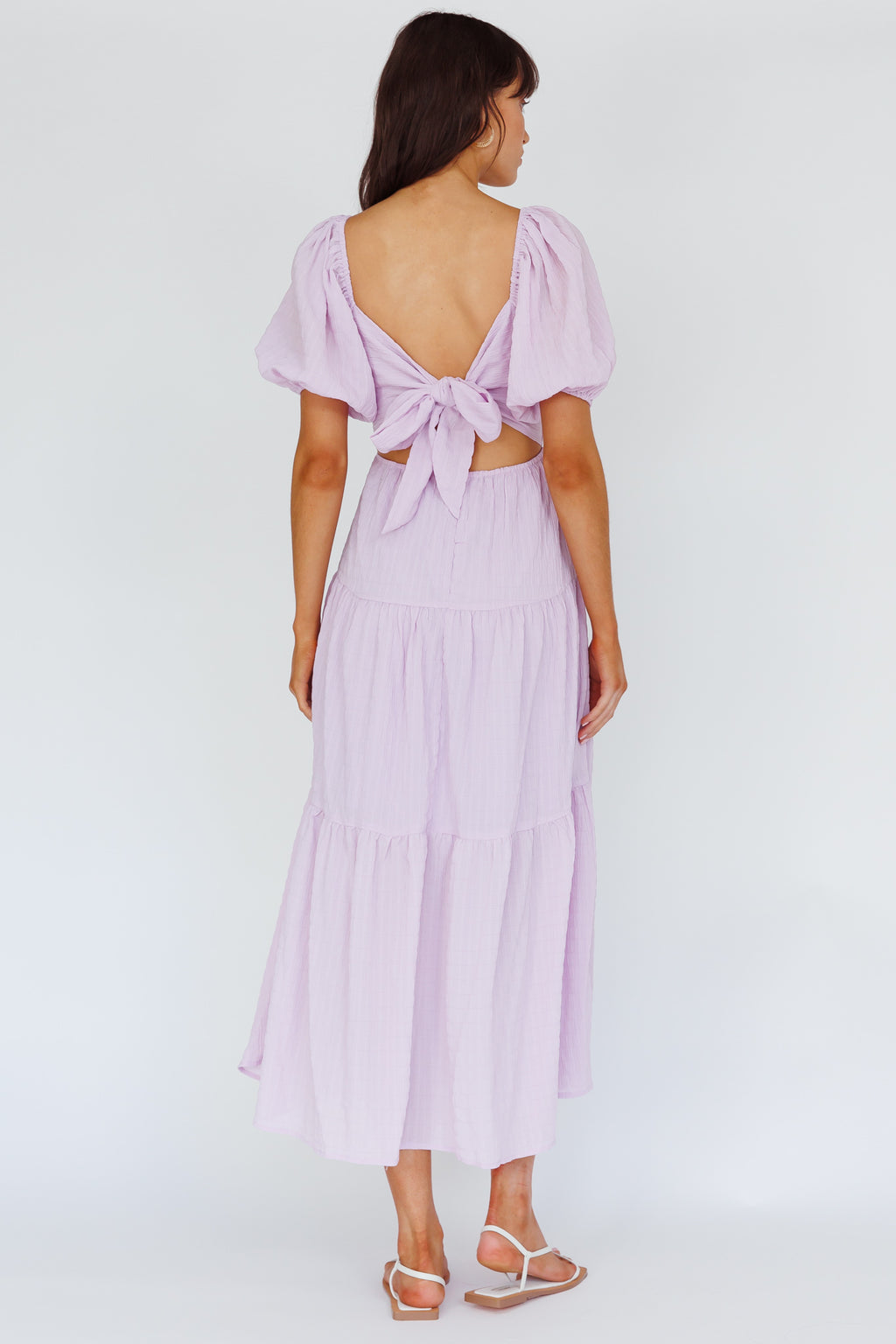 Royce Bow Back Midi Dress Lilac by Selfie Leslie