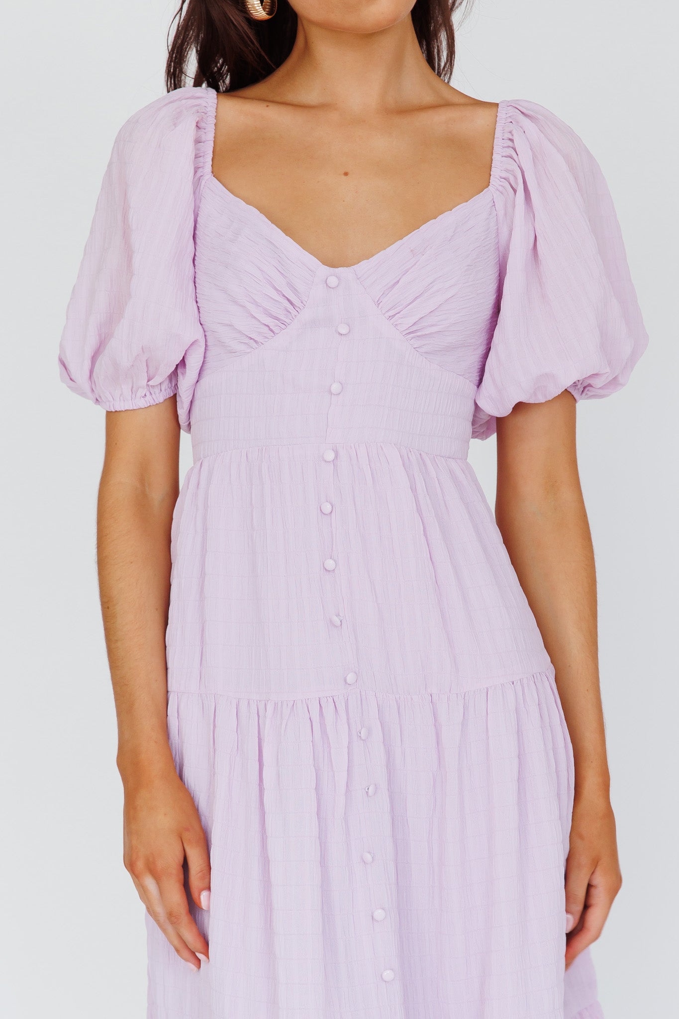 Royce Bow Back Midi Dress Lilac by Selfie Leslie