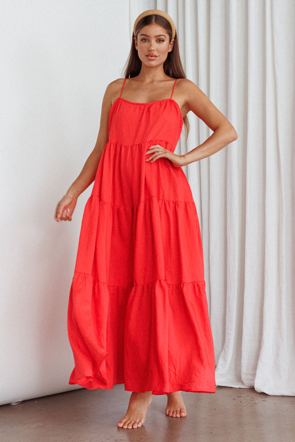 Bora Bora Tied Back Maxi Dress Watermelon by Selfie Leslie