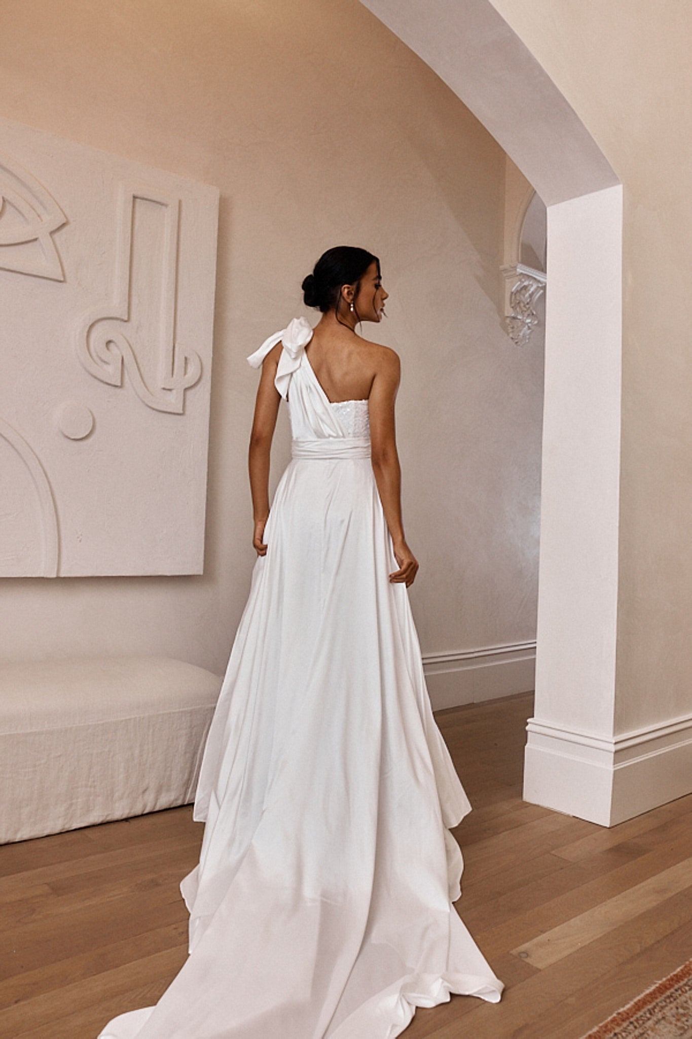 Francene Two Piece Sequin Maxi Dress White by Selfie Leslie