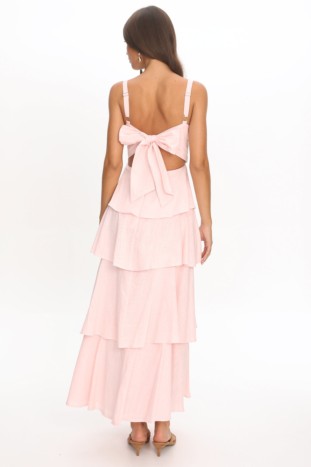 Provence Bloom Tiered Maxi Dress Rosewater by Selfie Leslie