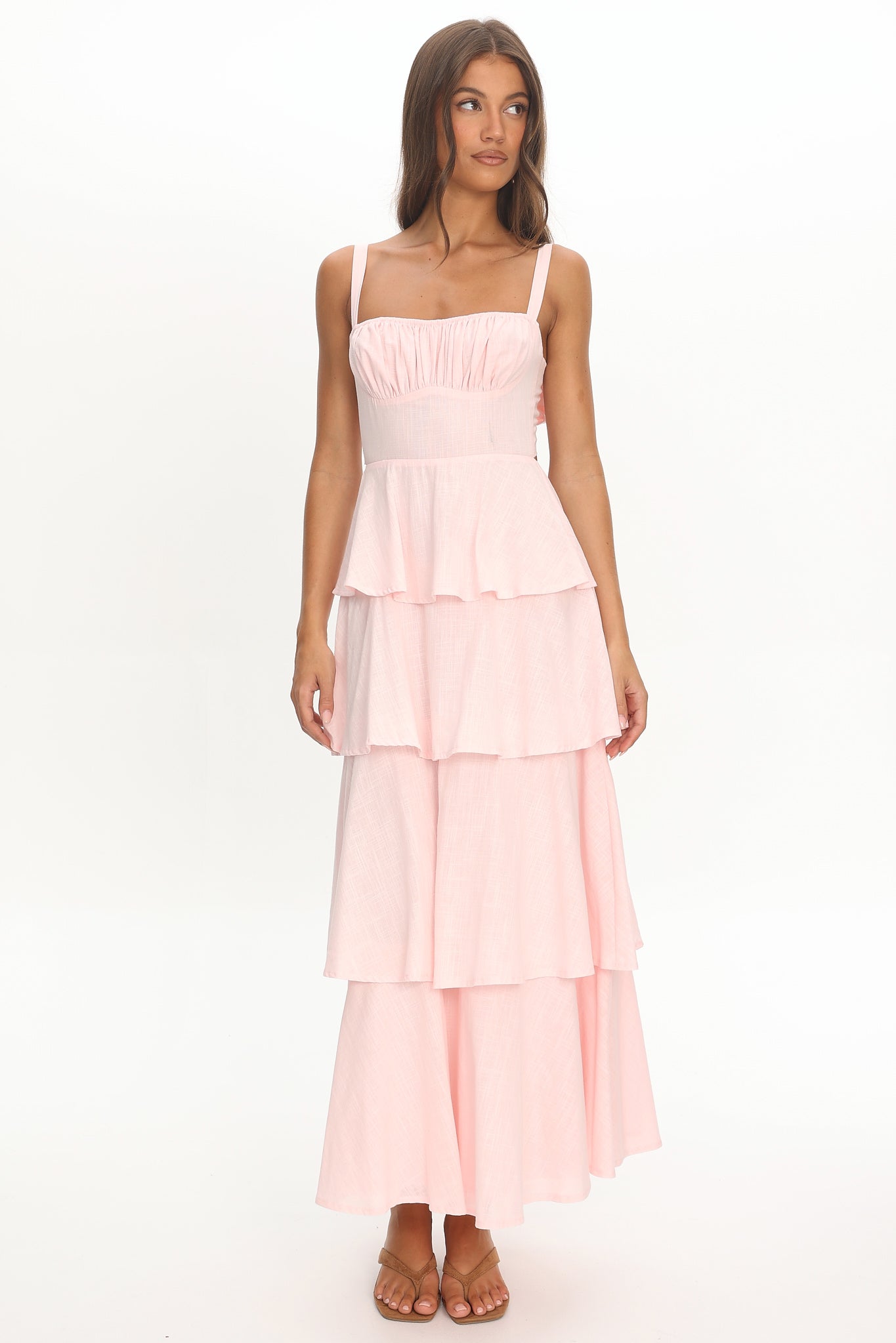 Provence Bloom Tiered Maxi Dress Rosewater | Selfie Leslie