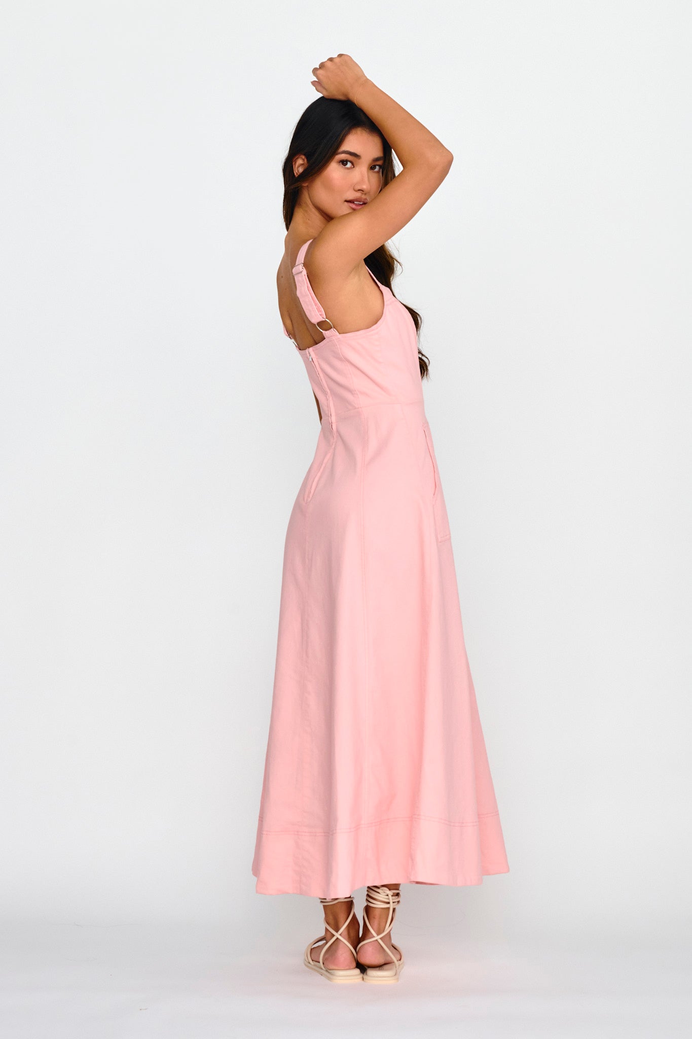Laureen Pocket Maxi Dress Blush by Selfie Leslie