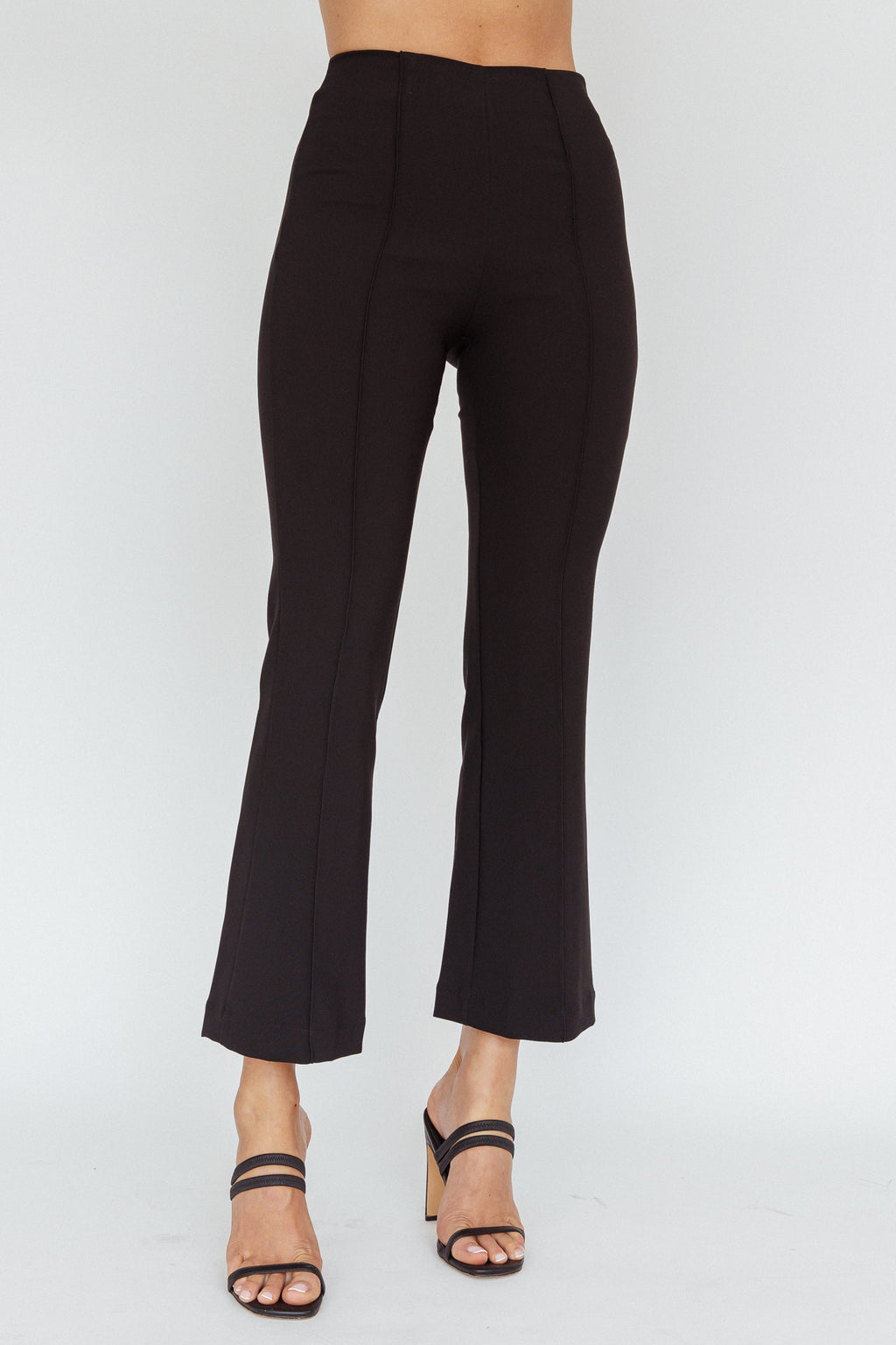 Sabria Mid-Rise Flare Pants Black by Selfie Leslie