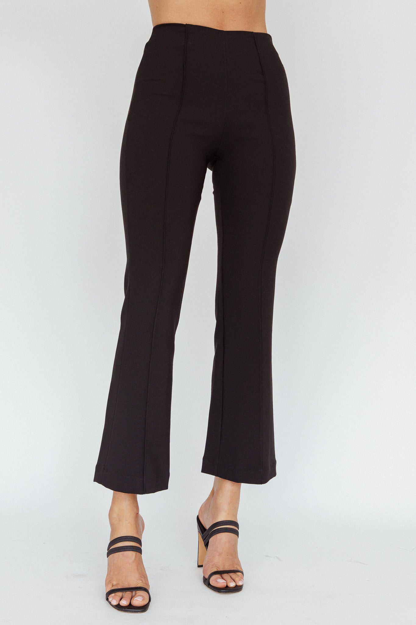 Sabria Mid-Rise Flare Pants Black by Selfie Leslie