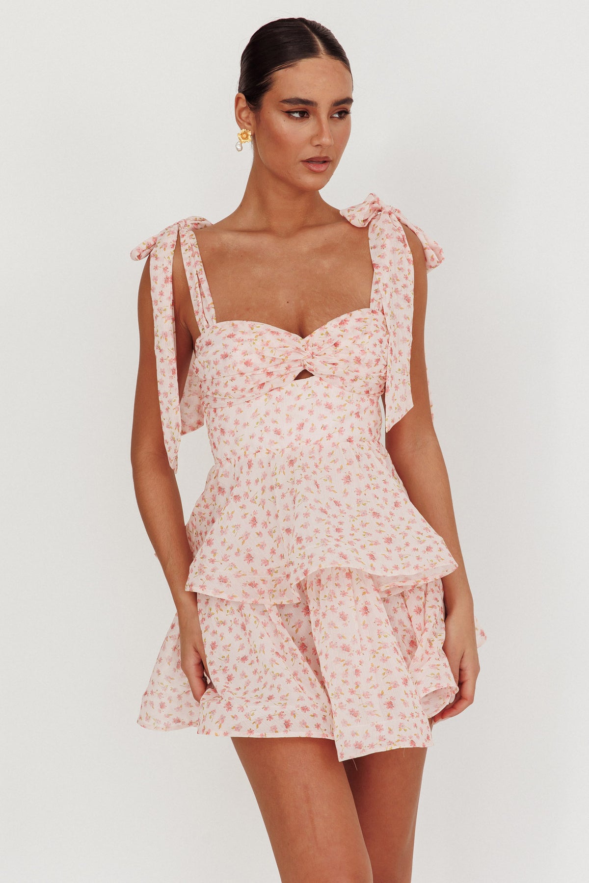 peach dress mini Oliana Tied Shoulder Tiered Great for any cup Available Sizes:6X-Large (62-64) _905 Matilda Jane dress 6