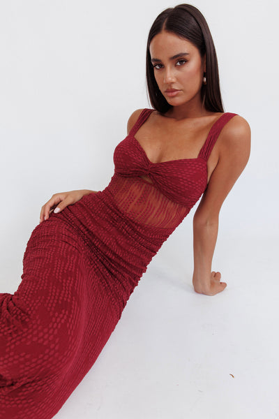 alyona lace detailed burgundy dress reviews Oliana Lace Midi Dress Burgundy