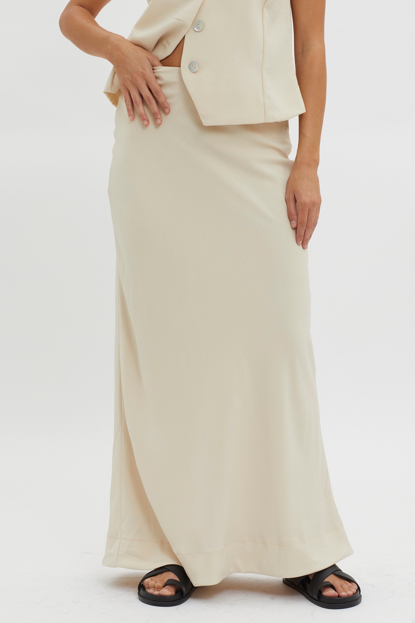 Philomena Midi Skirt Oat by Selfie Leslie