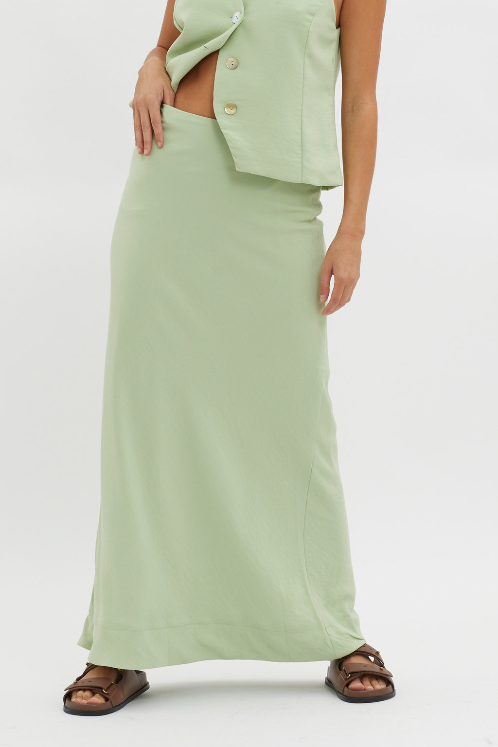 Philomena Midi Skirt Sage by Selfie Leslie