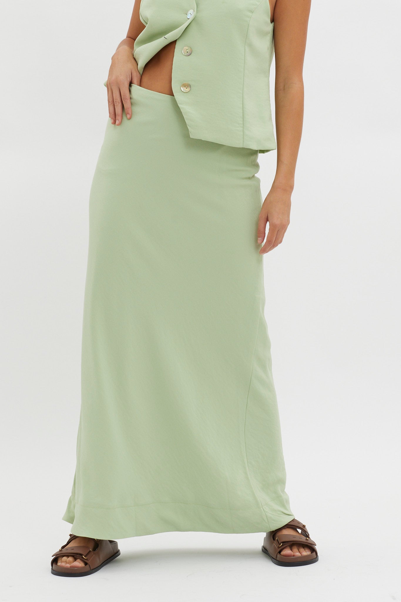 Philomena Midi Skirt Sage by Selfie Leslie