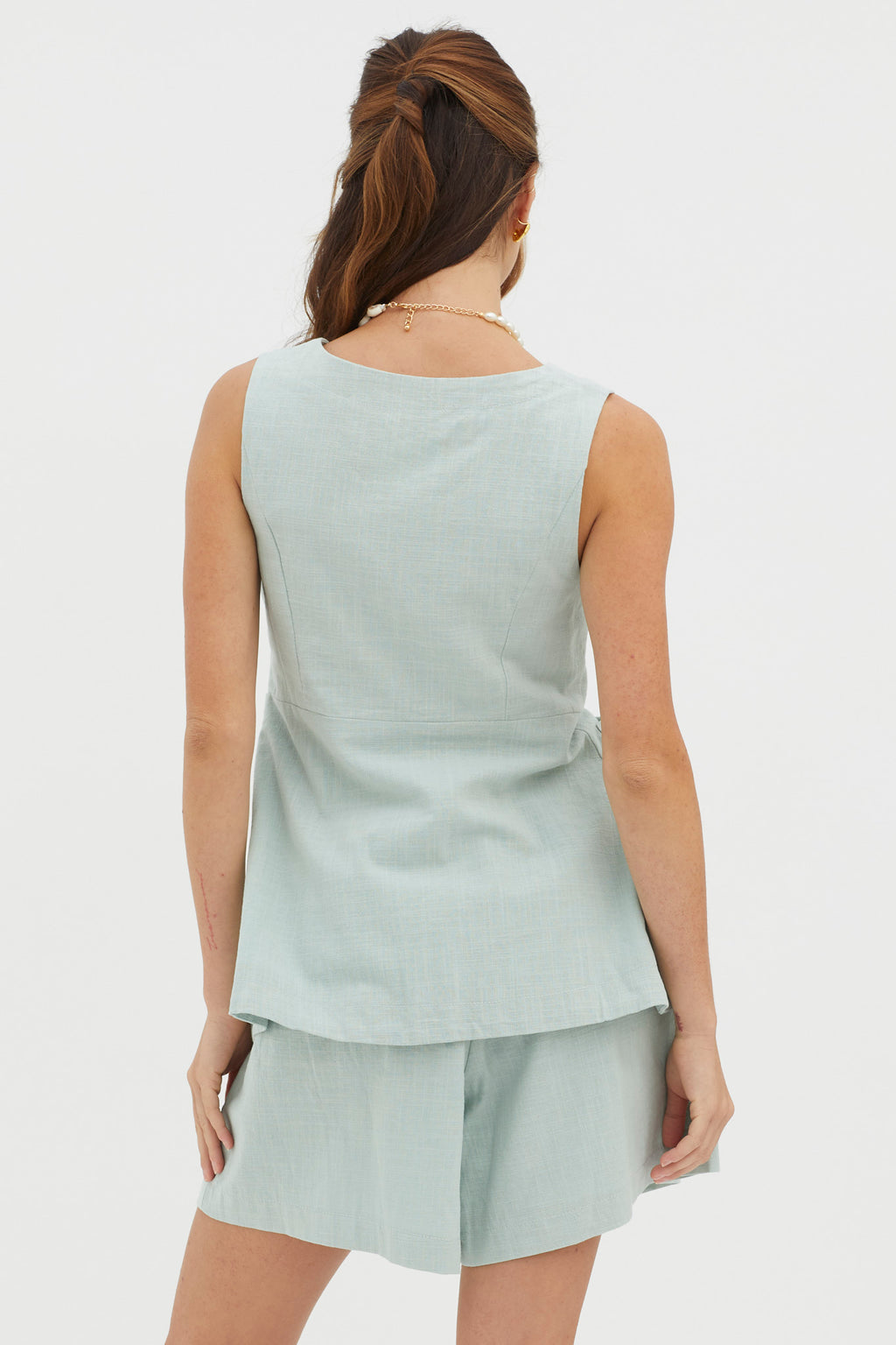 Philomena Pleat Shorts Sage by Selfie Leslie