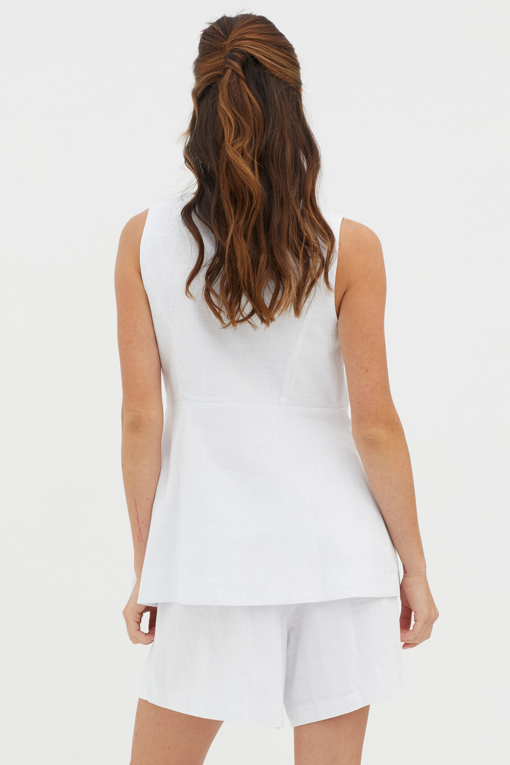 Philomena Pleat Shorts White by Selfie Leslie