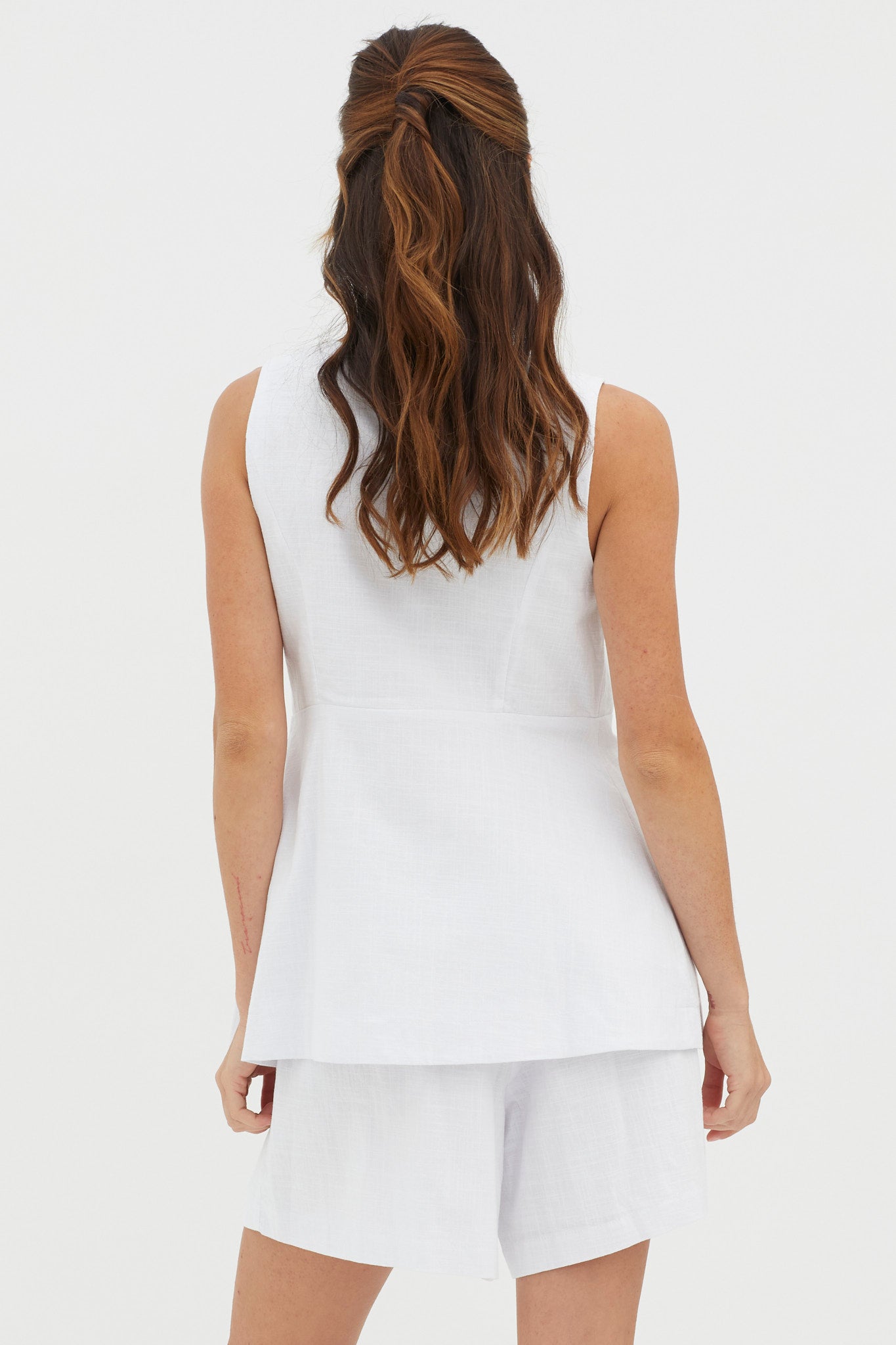 Philomena Pleat Shorts White by Selfie Leslie