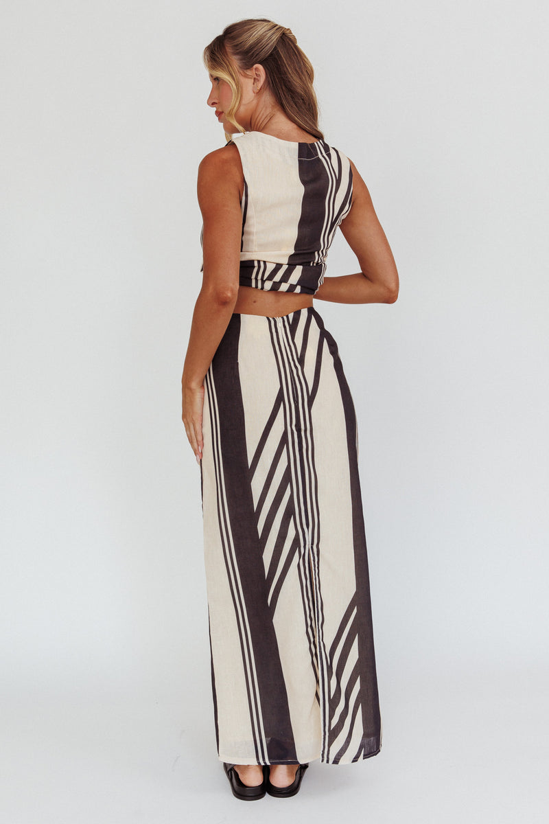 Philomena Maxi Skirt Floral Orange Multi