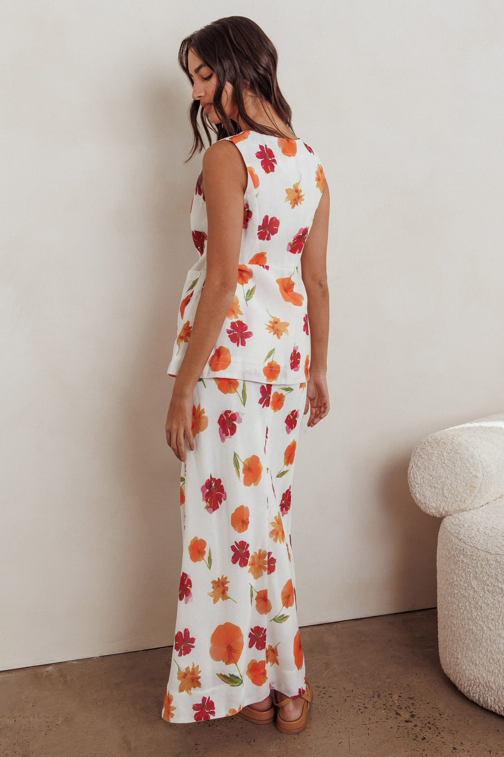 Philomena Maxi Skirt Floral Orange Multi by Selfie Leslie