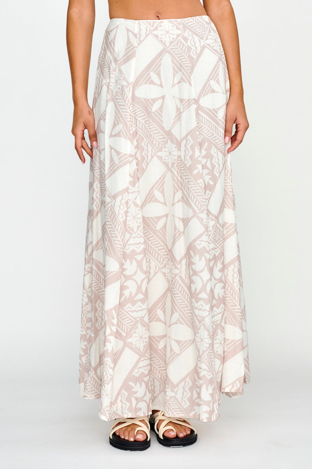 Sought After Maxi Skirt Print Latte by Selfie Leslie