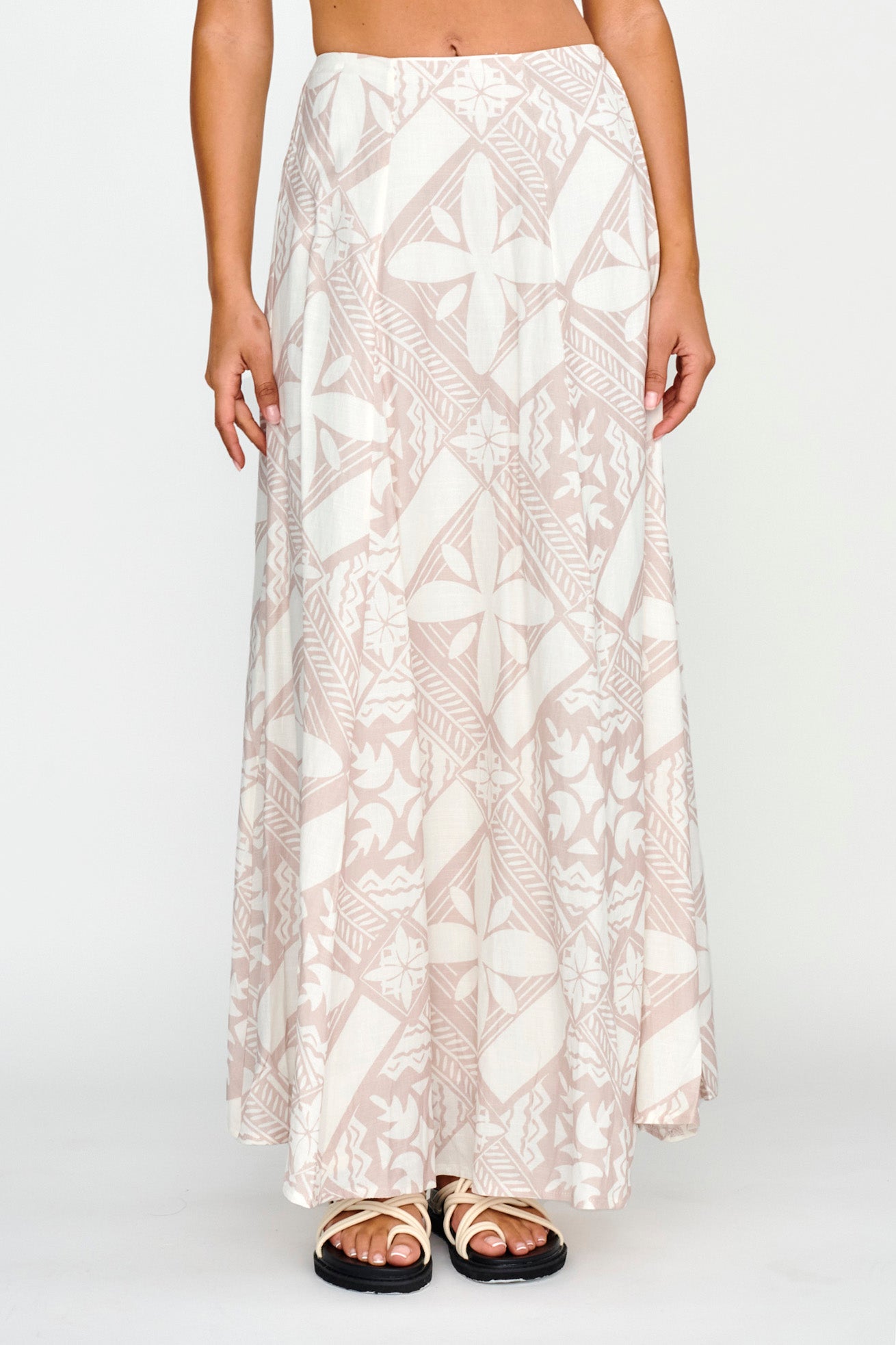 Sought After Maxi Skirt Print Latte by Selfie Leslie