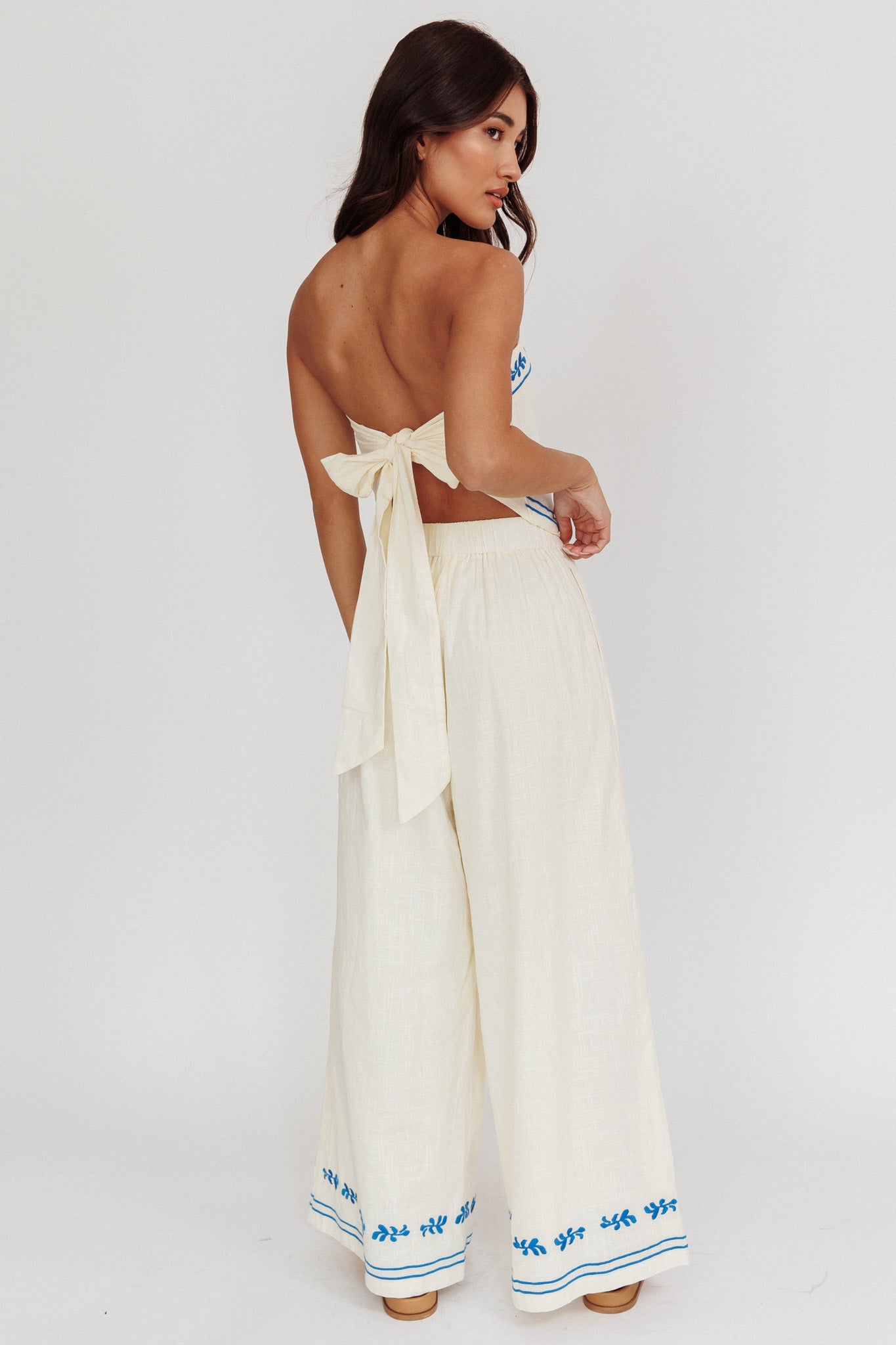 Sought After Wide-Leg Pocket Pants Oat by Selfie Leslie