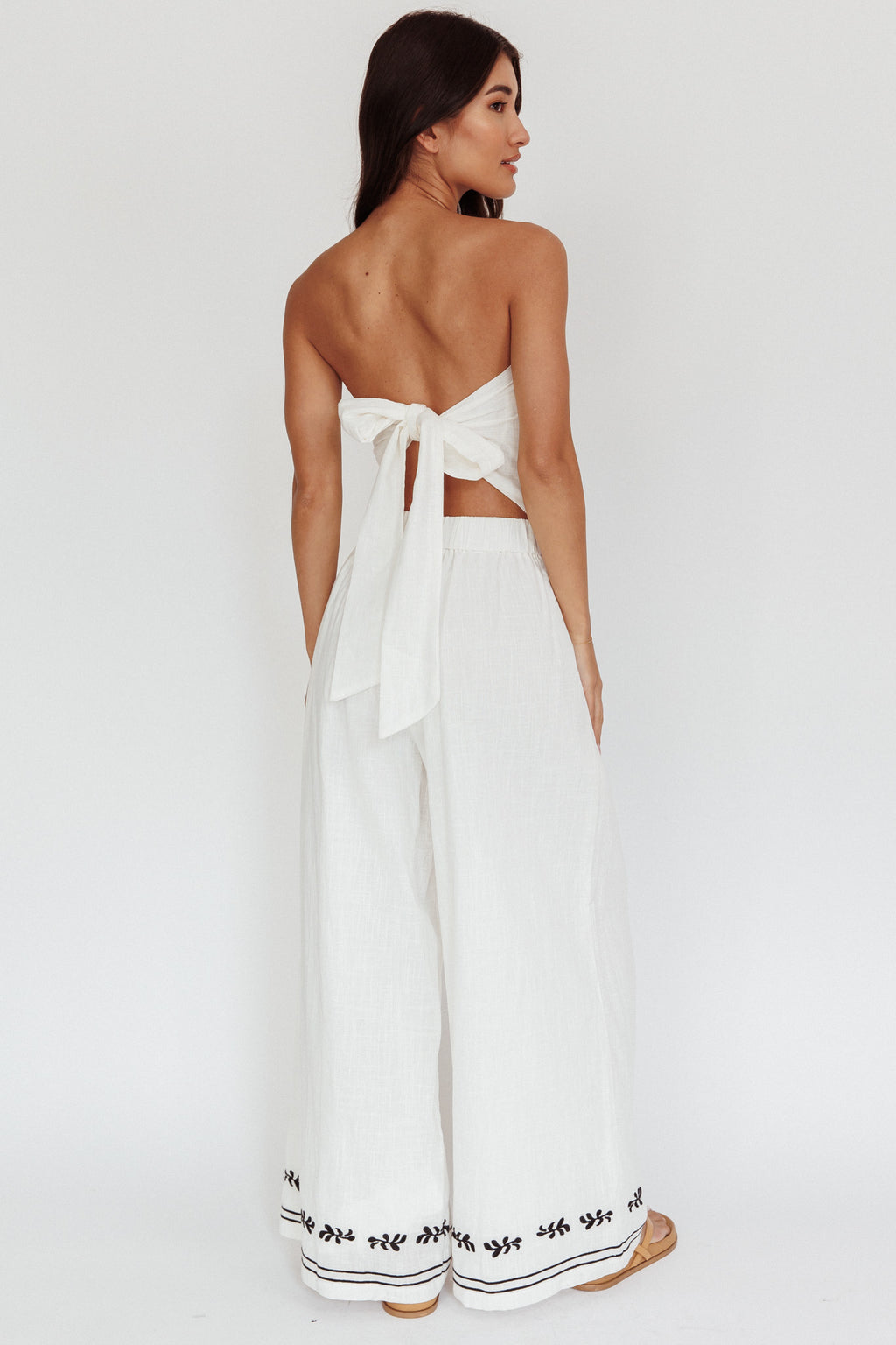 Sought After Wide-Leg Pocket Pants Off White by Selfie Leslie