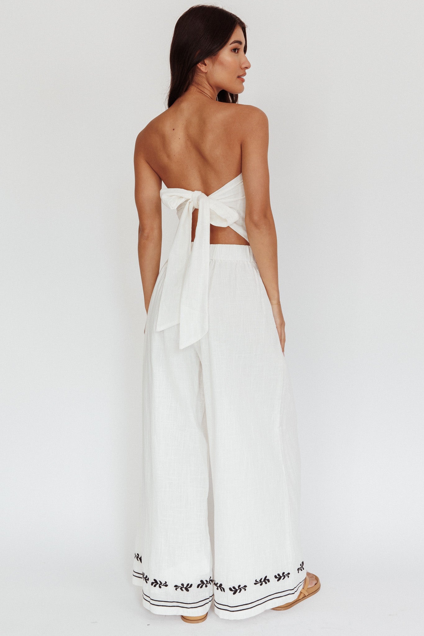 Sought After Wide-Leg Pocket Pants Off White by Selfie Leslie