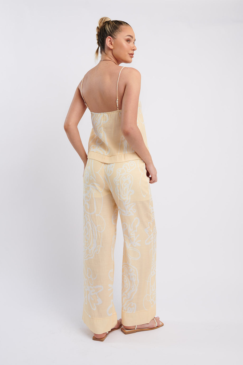 Oceania Long Pants Print Yellow by Selfie Leslie