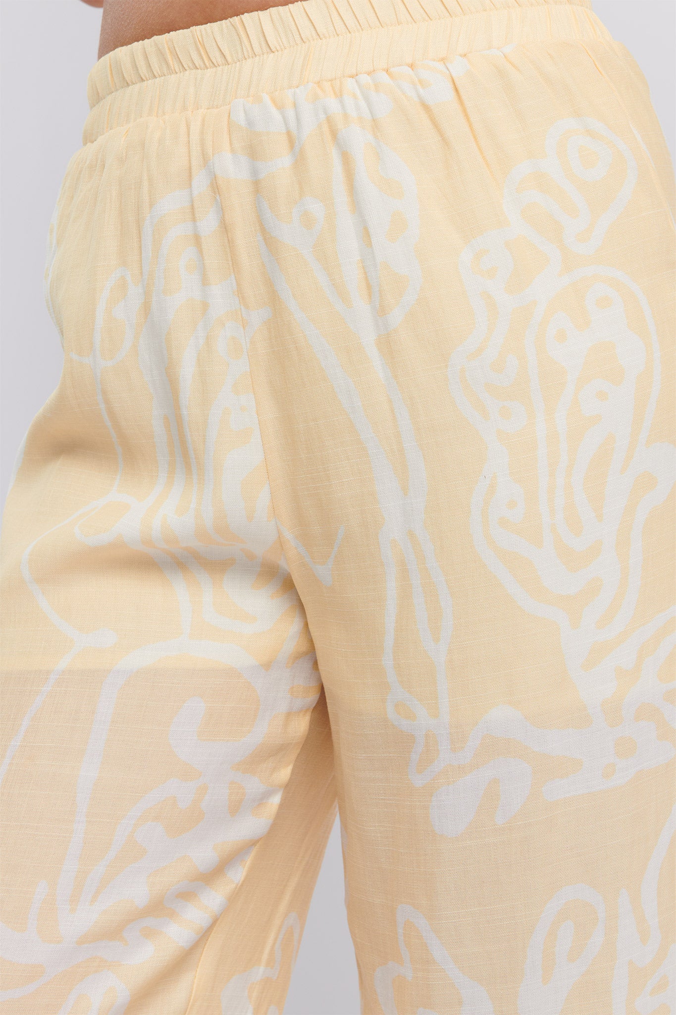 Oceania Long Pants Print Yellow by Selfie Leslie