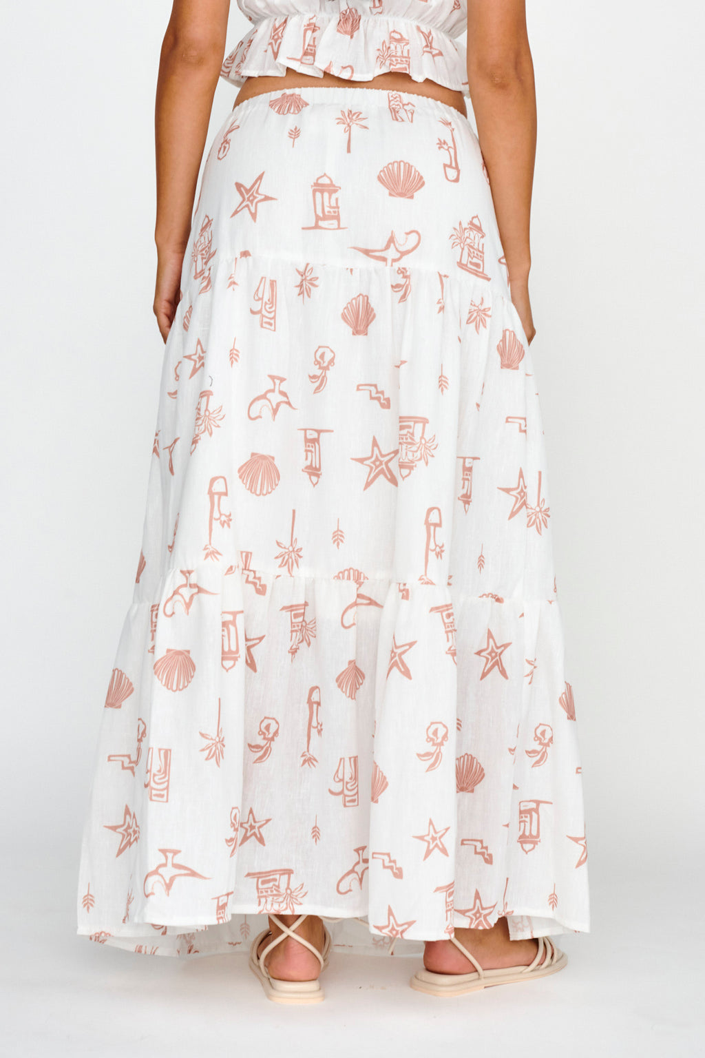 South Bay Maxi Skirt Print Mocha by Selfie Leslie