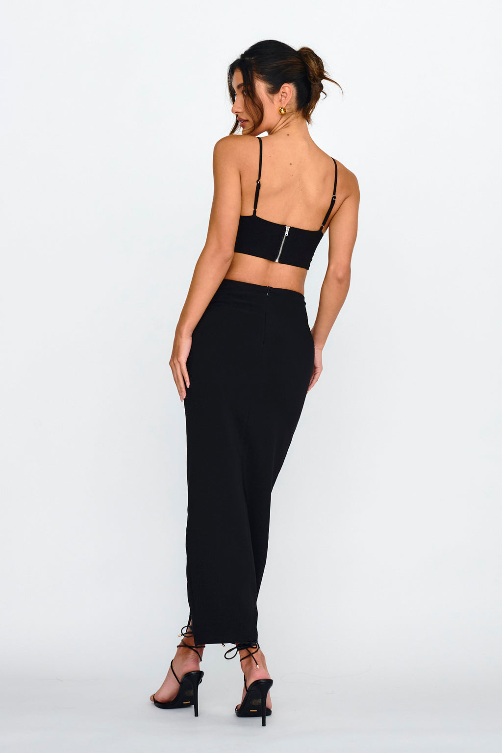 Next To You Thigh Split Skirt Black by Selfie Leslie