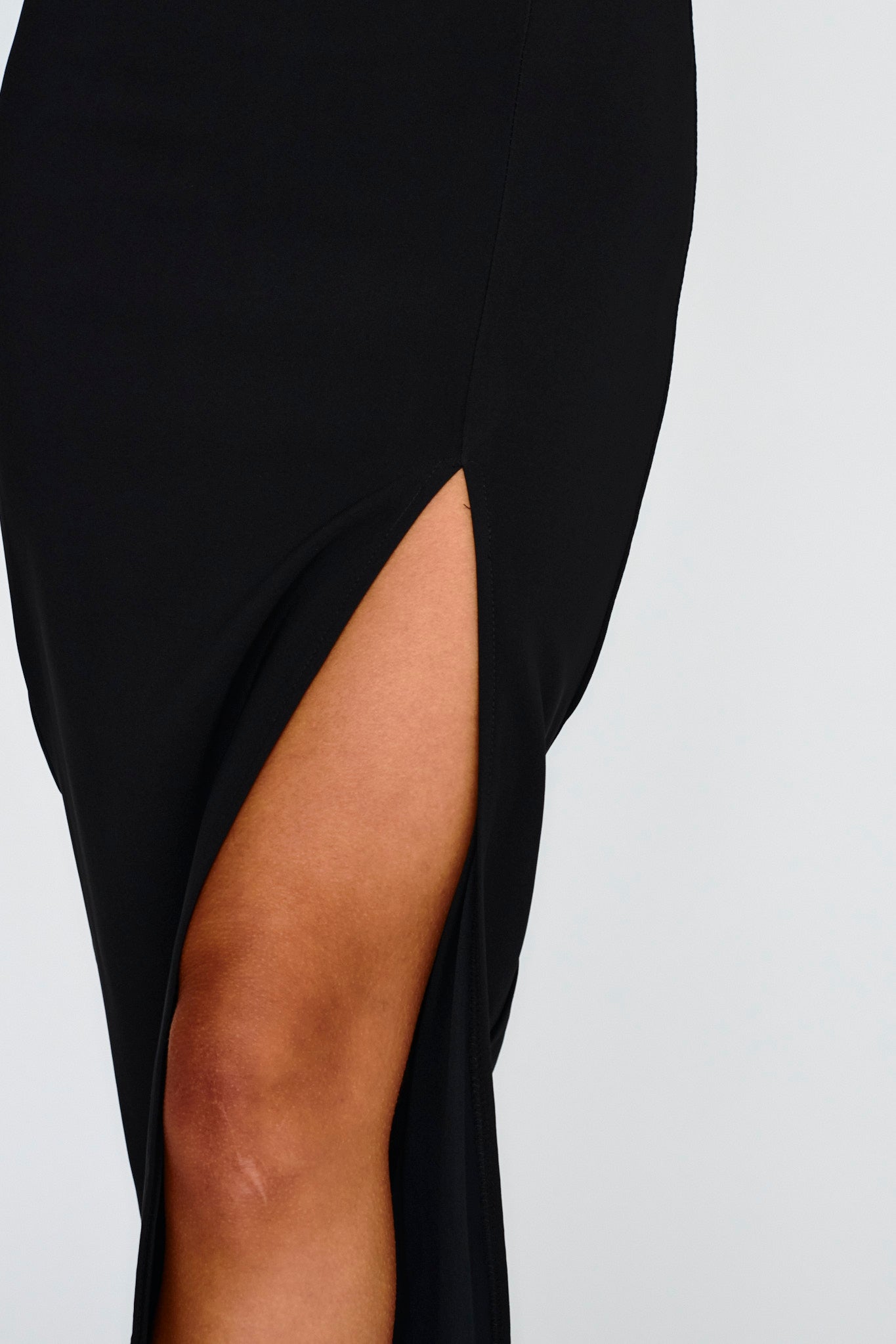 Next To You Thigh Split Skirt Black by Selfie Leslie