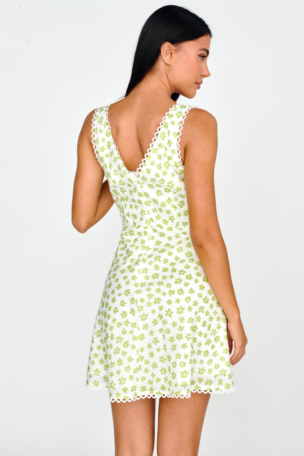 Miss Divine V-Neck Sun Dress Flower Pea by Selfie Leslie