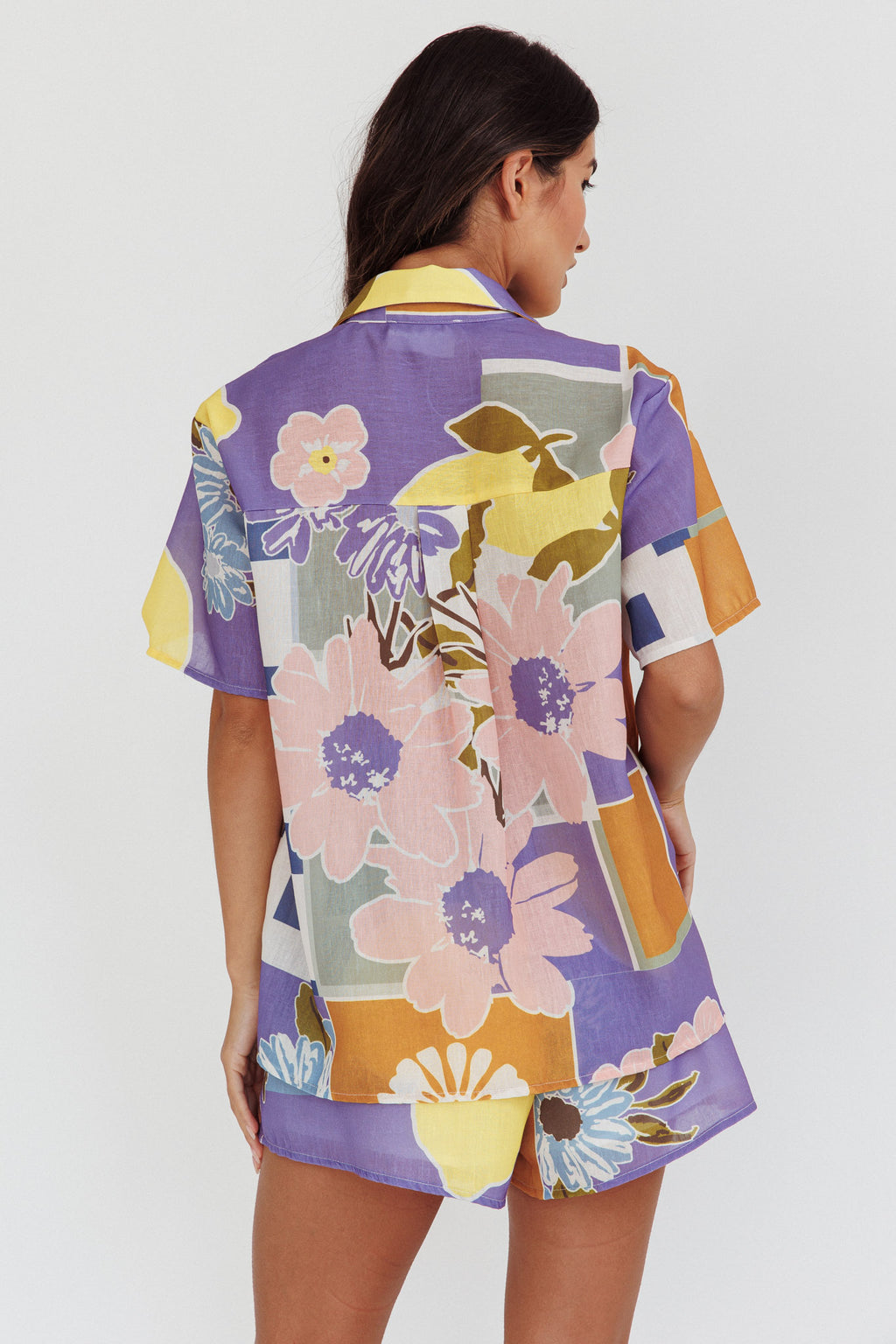 Swing Of Things Pocket Shirt Citrus Lilac by Selfie Leslie