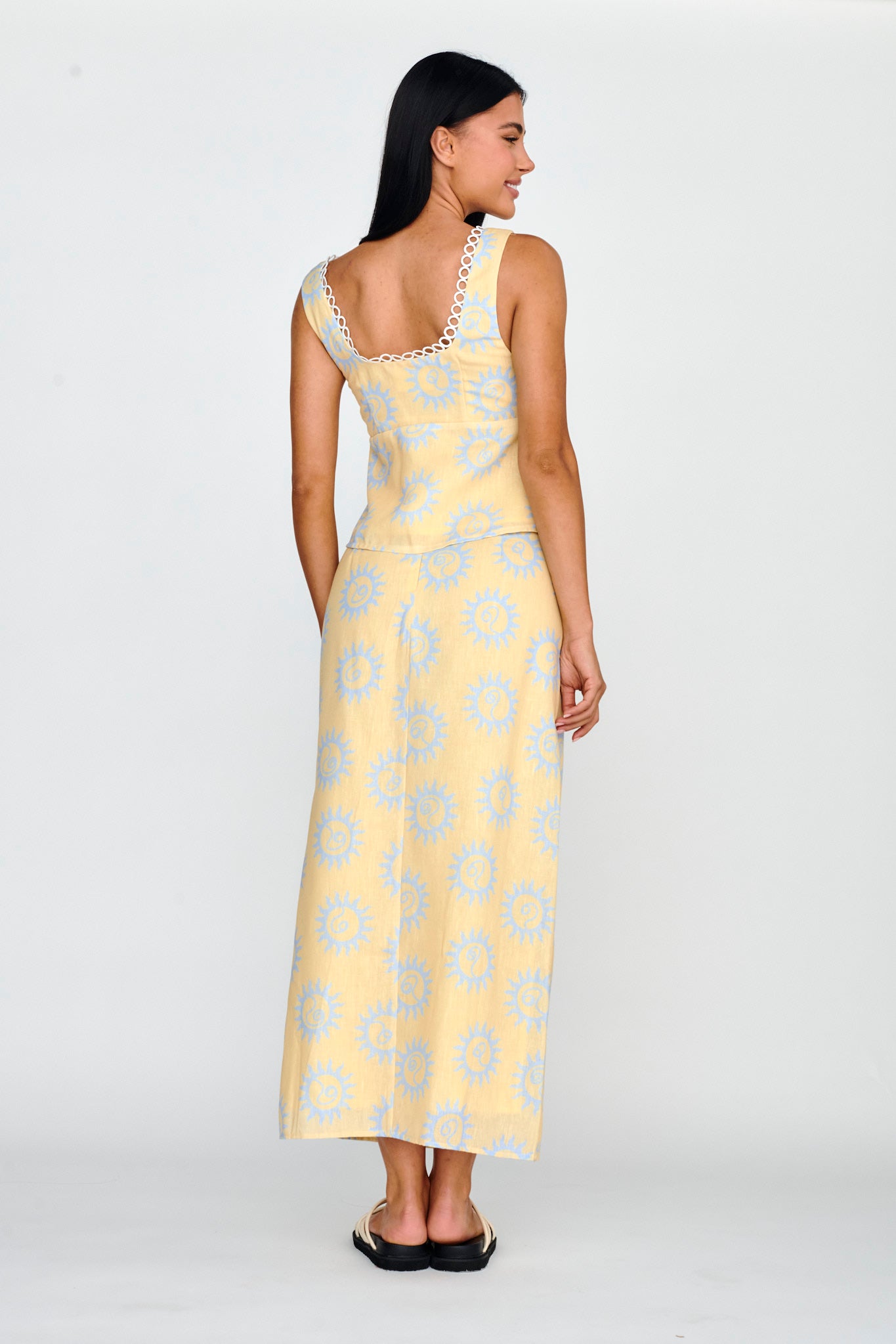 Sun Days Midi Skirt Sun Lemon by Selfie Leslie