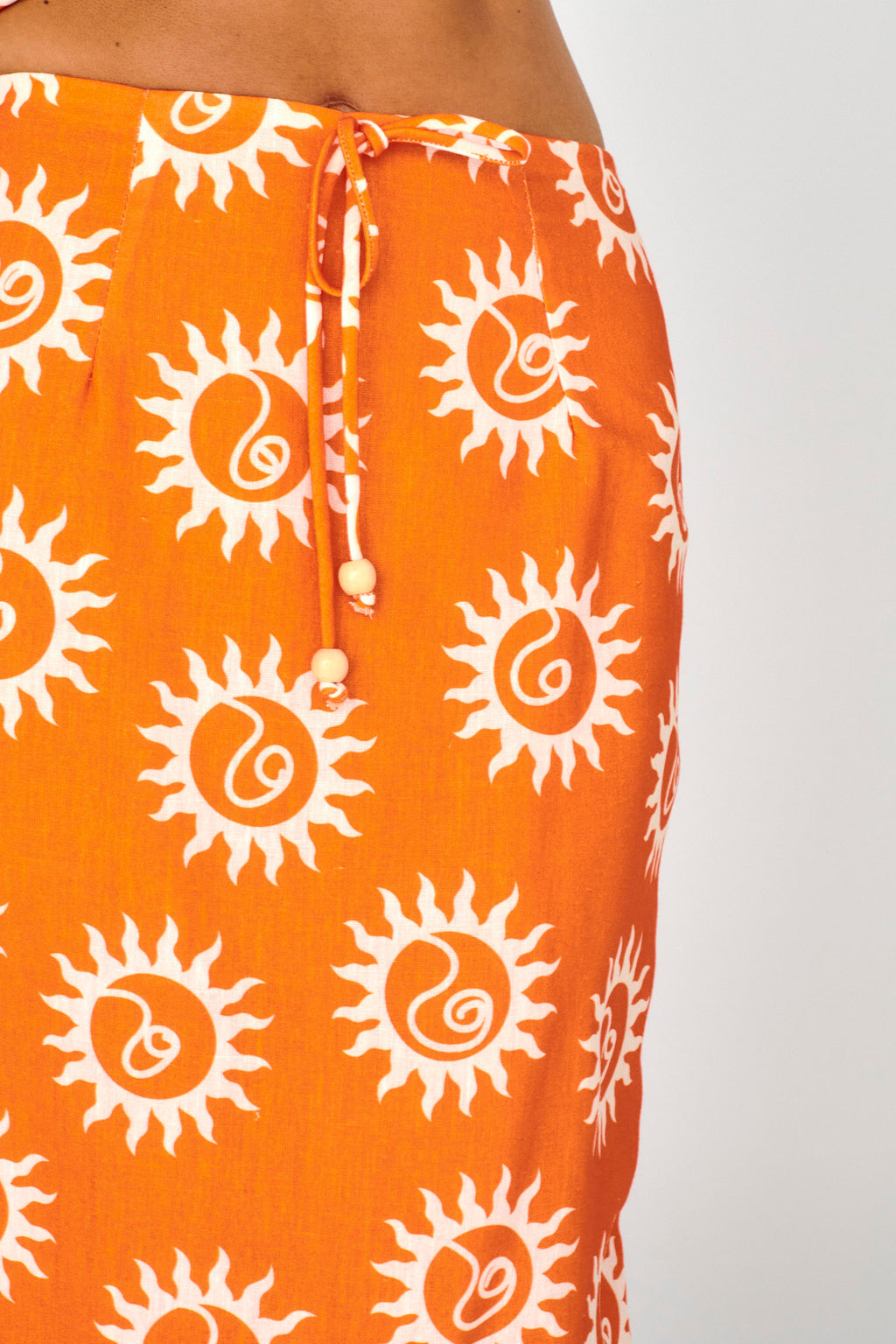 Sun Days Midi Skirt Sun Orange by Selfie Leslie