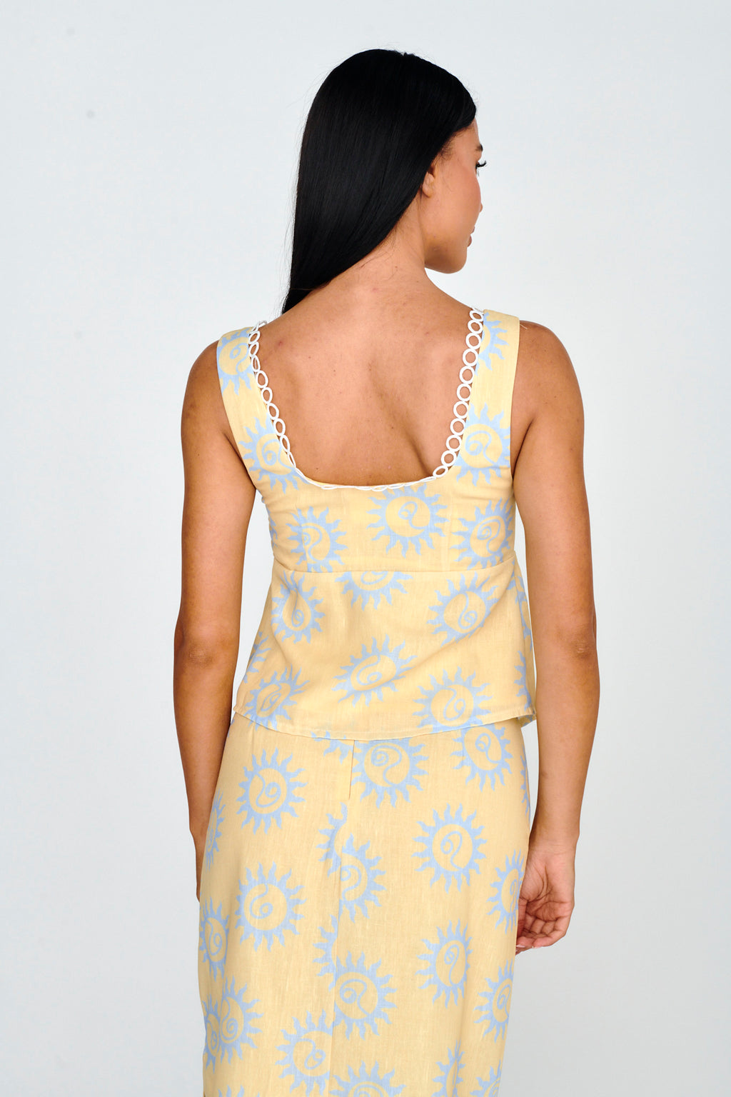 Sun Days Laced Bust Top Sun Lemon by Selfie Leslie