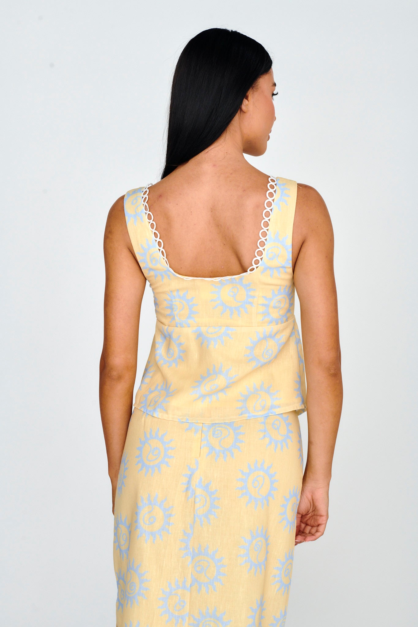 Sun Days Laced Bust Top Sun Lemon by Selfie Leslie