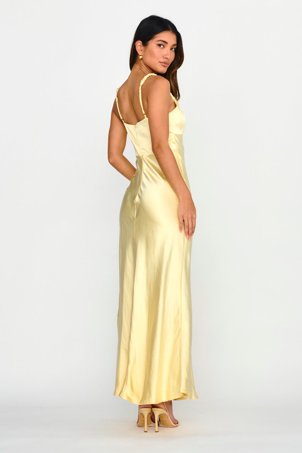 Muraya Braided Strap Maxi Dress Butter by Selfie Leslie