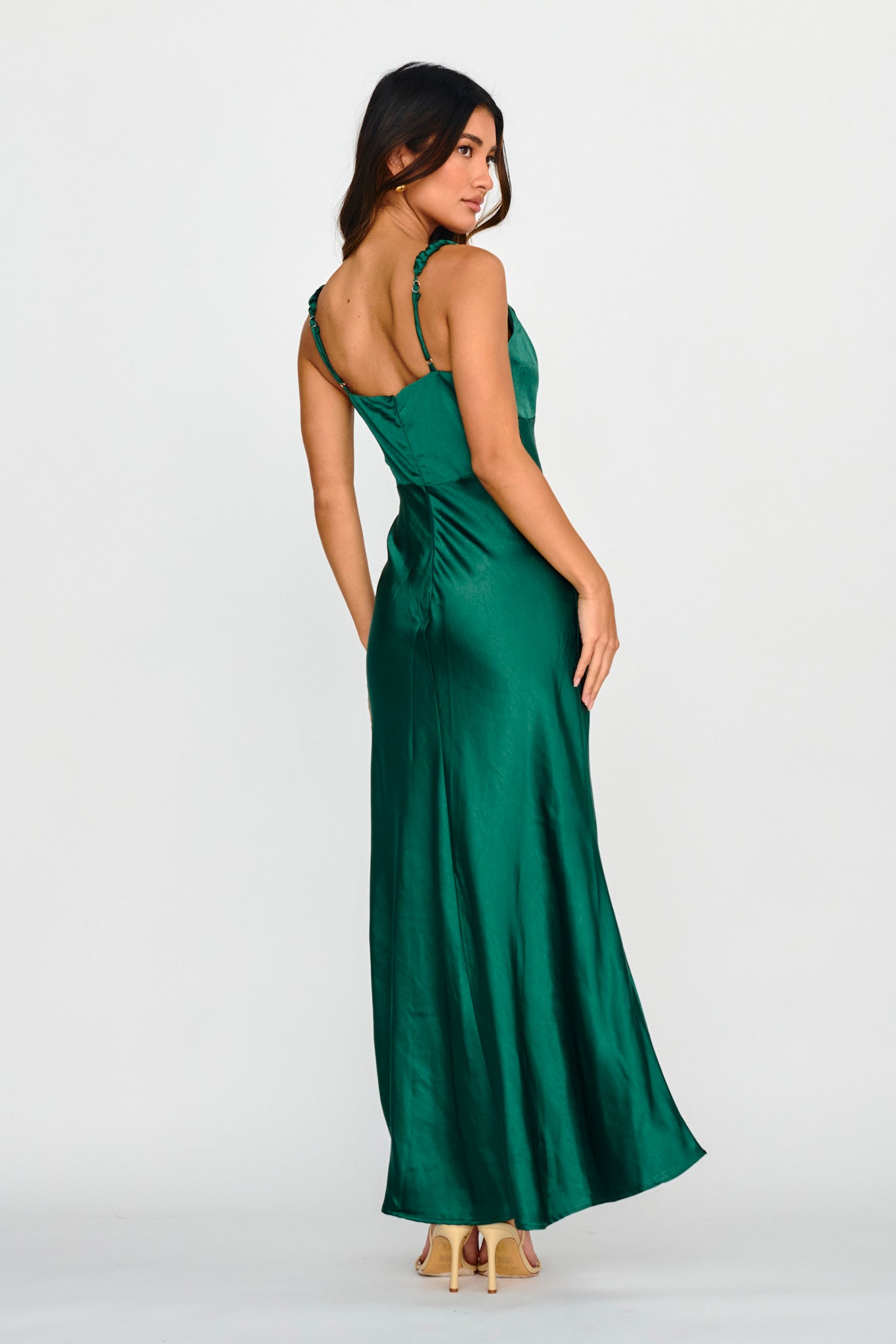 Muraya Braided Strap Maxi Dress Forest Green– Selfie Leslie