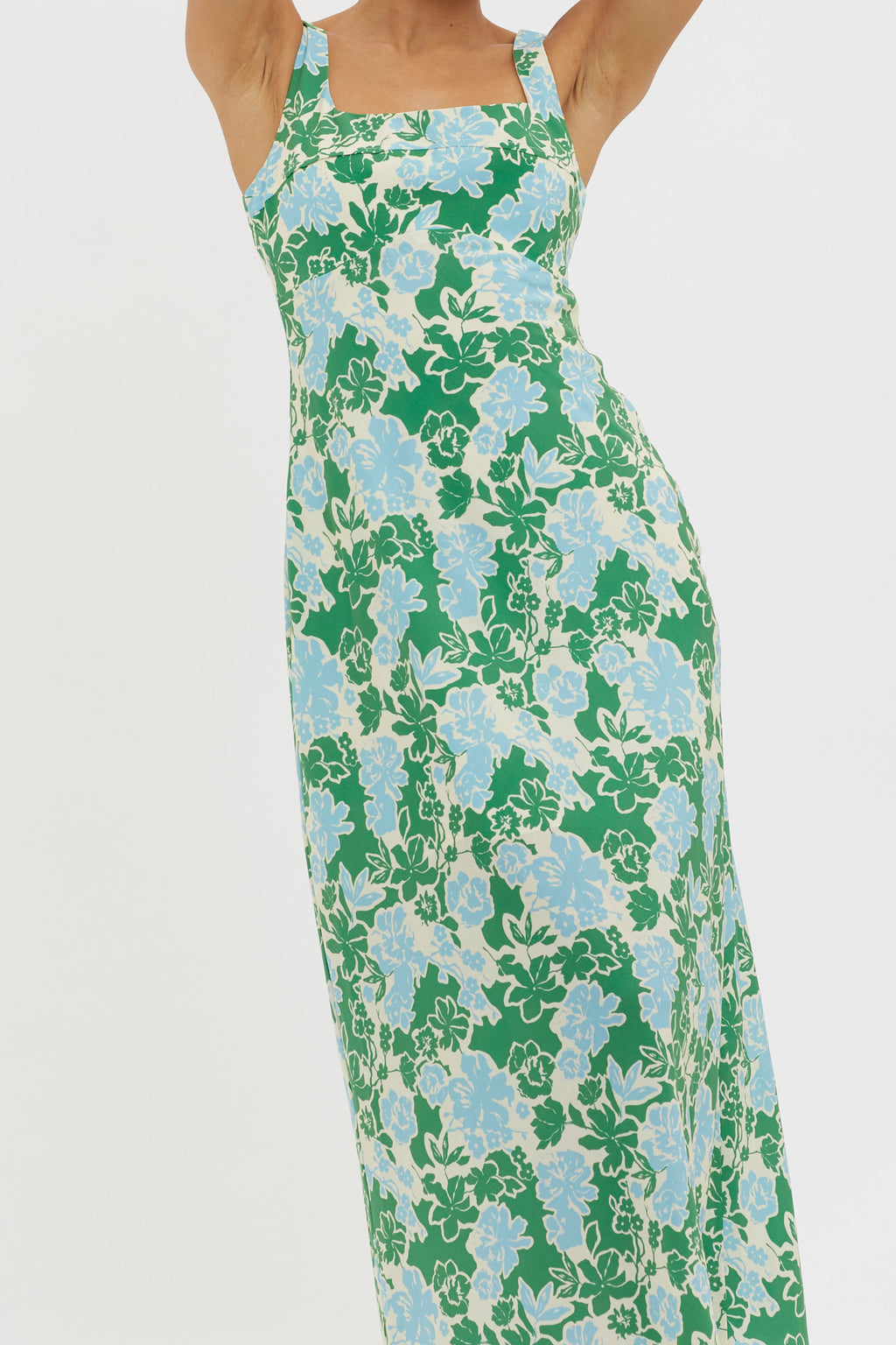 Living Hope Tied Back Maxi Dress Green by Selfie Leslie