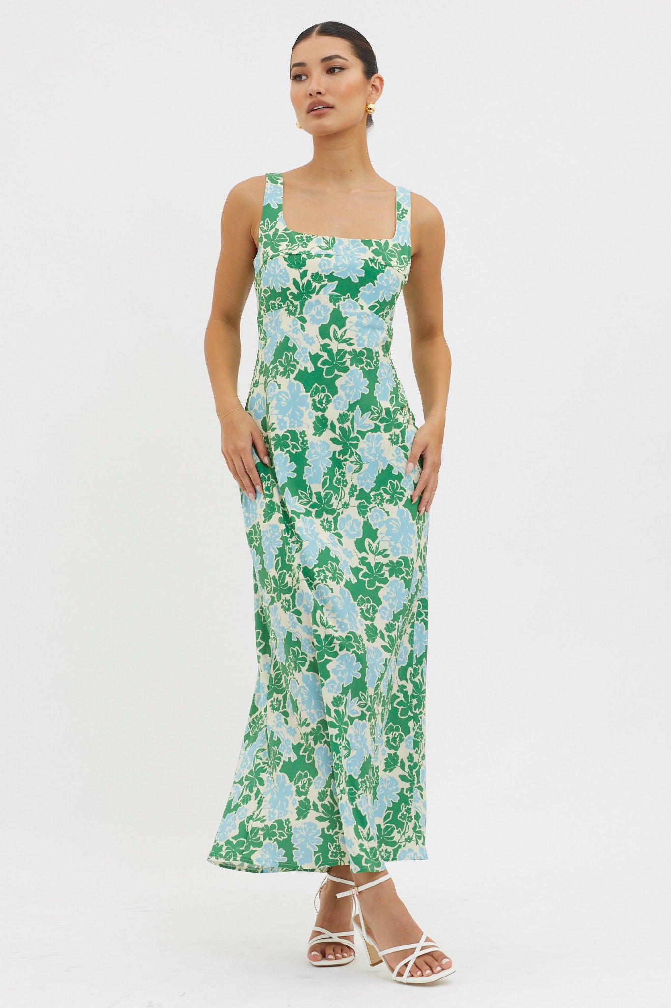 Living Hope Tied Back Maxi Dress Green by Selfie Leslie