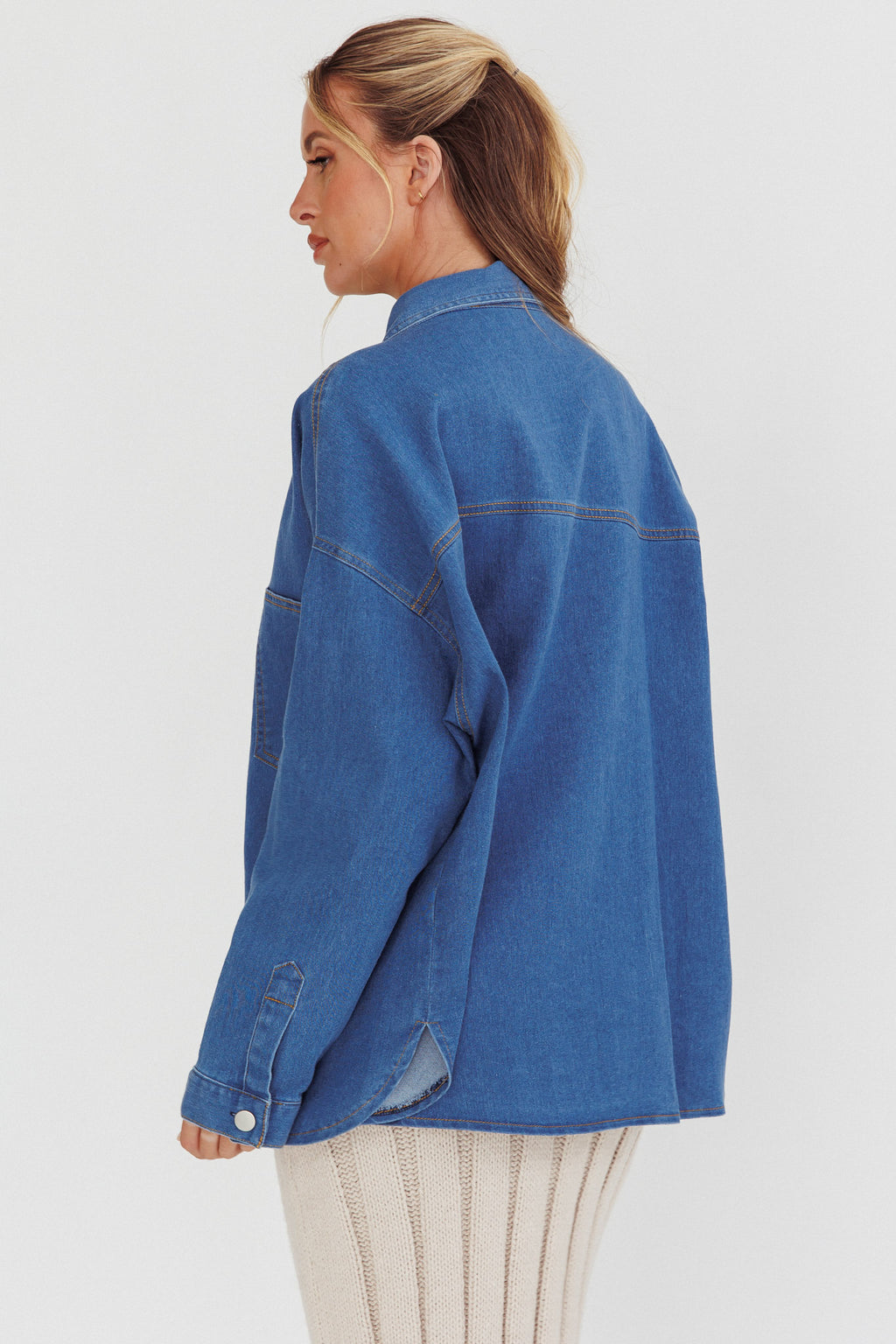 Lake Days Chest Pocket Shirt Indigo by Selfie Leslie