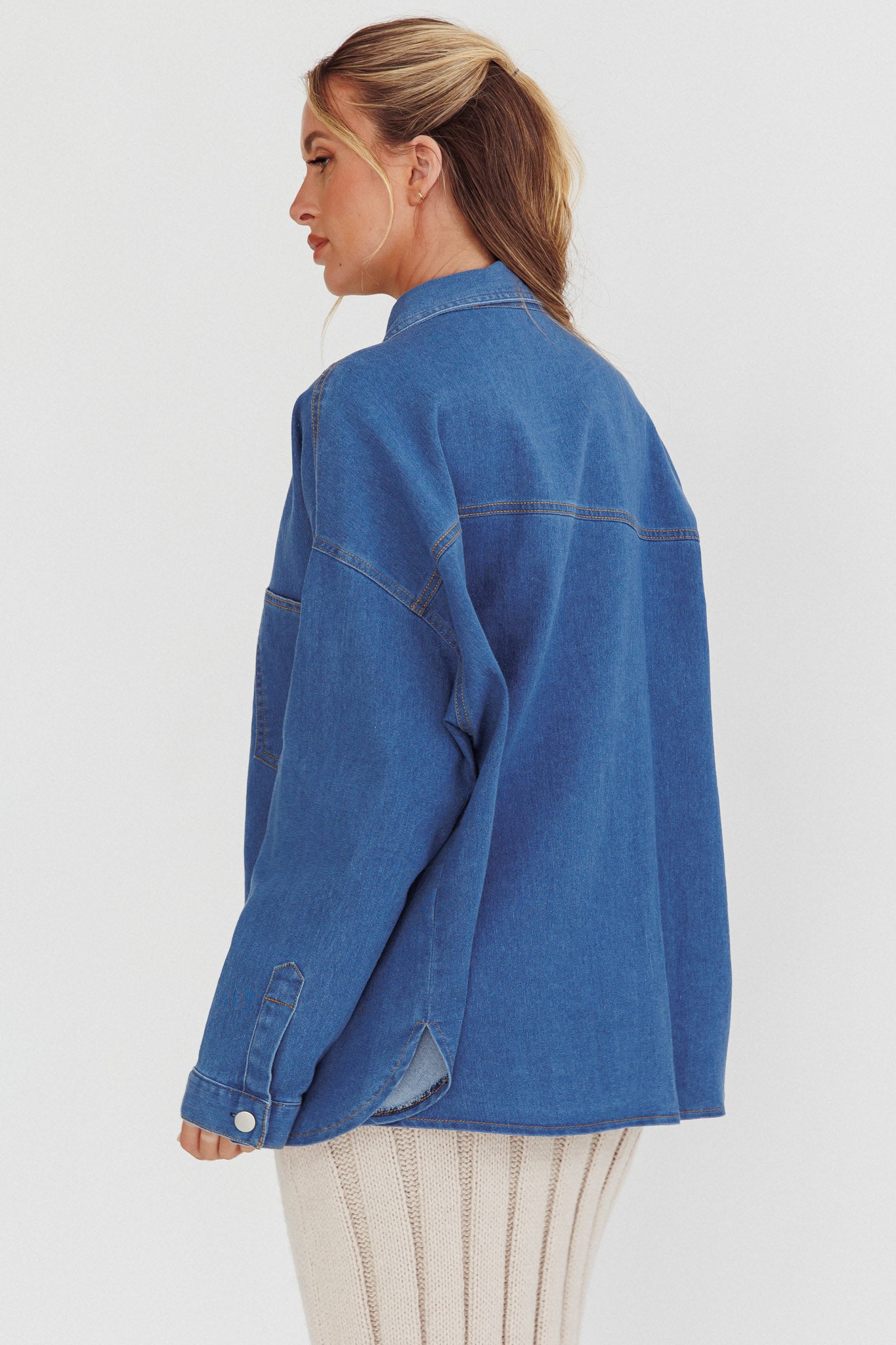 Lake Days Chest Pocket Shirt Indigo by Selfie Leslie