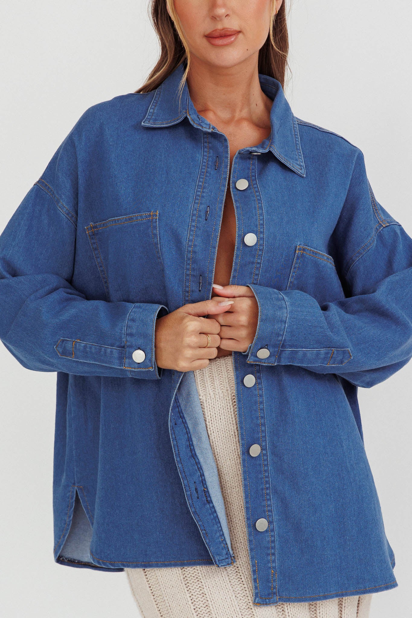 Lake Days Chest Pocket Shirt Indigo by Selfie Leslie