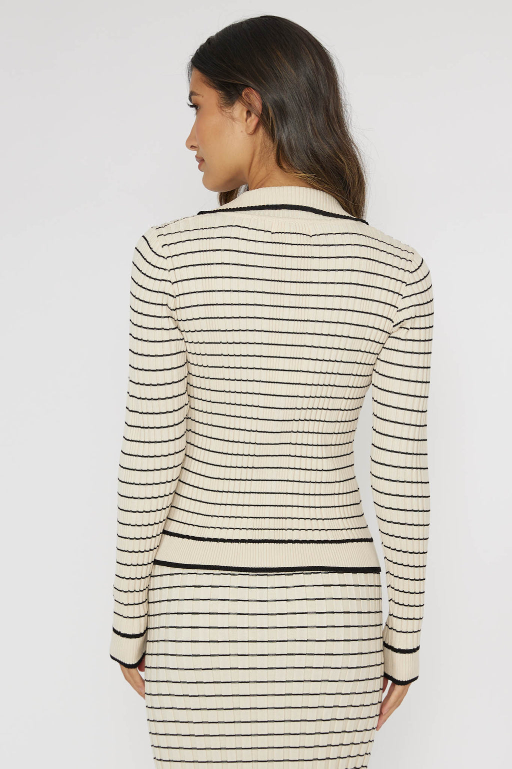 Solar Flare Long Sleeve Top Stripe Oat by Selfie Leslie