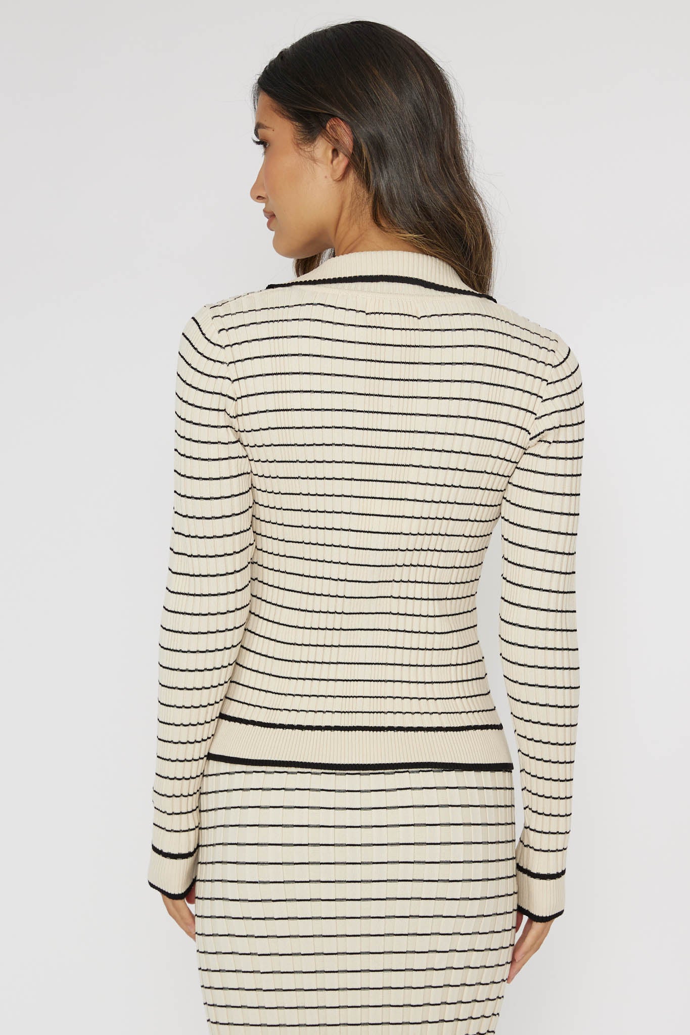 Solar Flare Long Sleeve Top Stripe Oat by Selfie Leslie