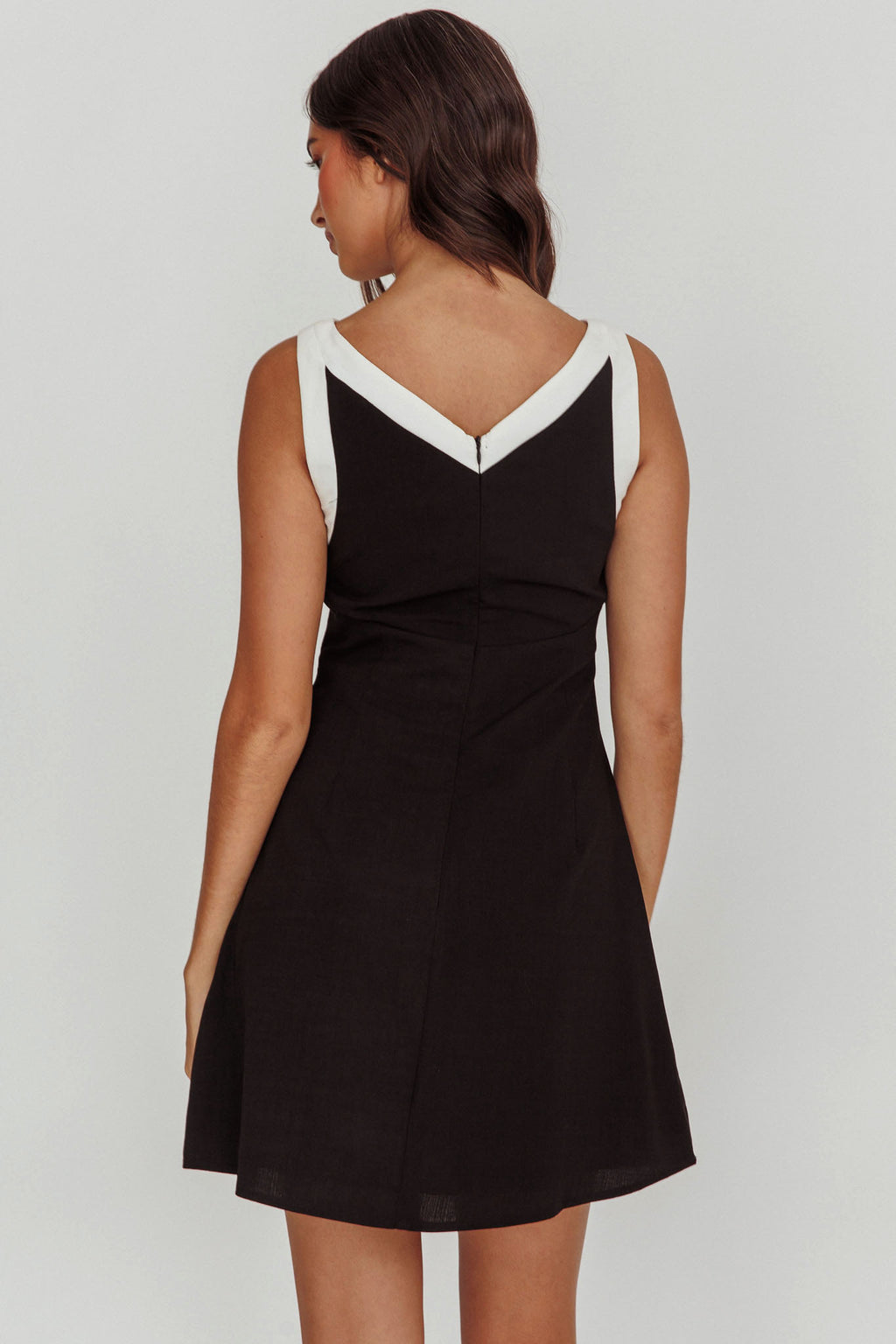 Loving Me Sleeveless A-line Mini Dress Black by Selfie Leslie