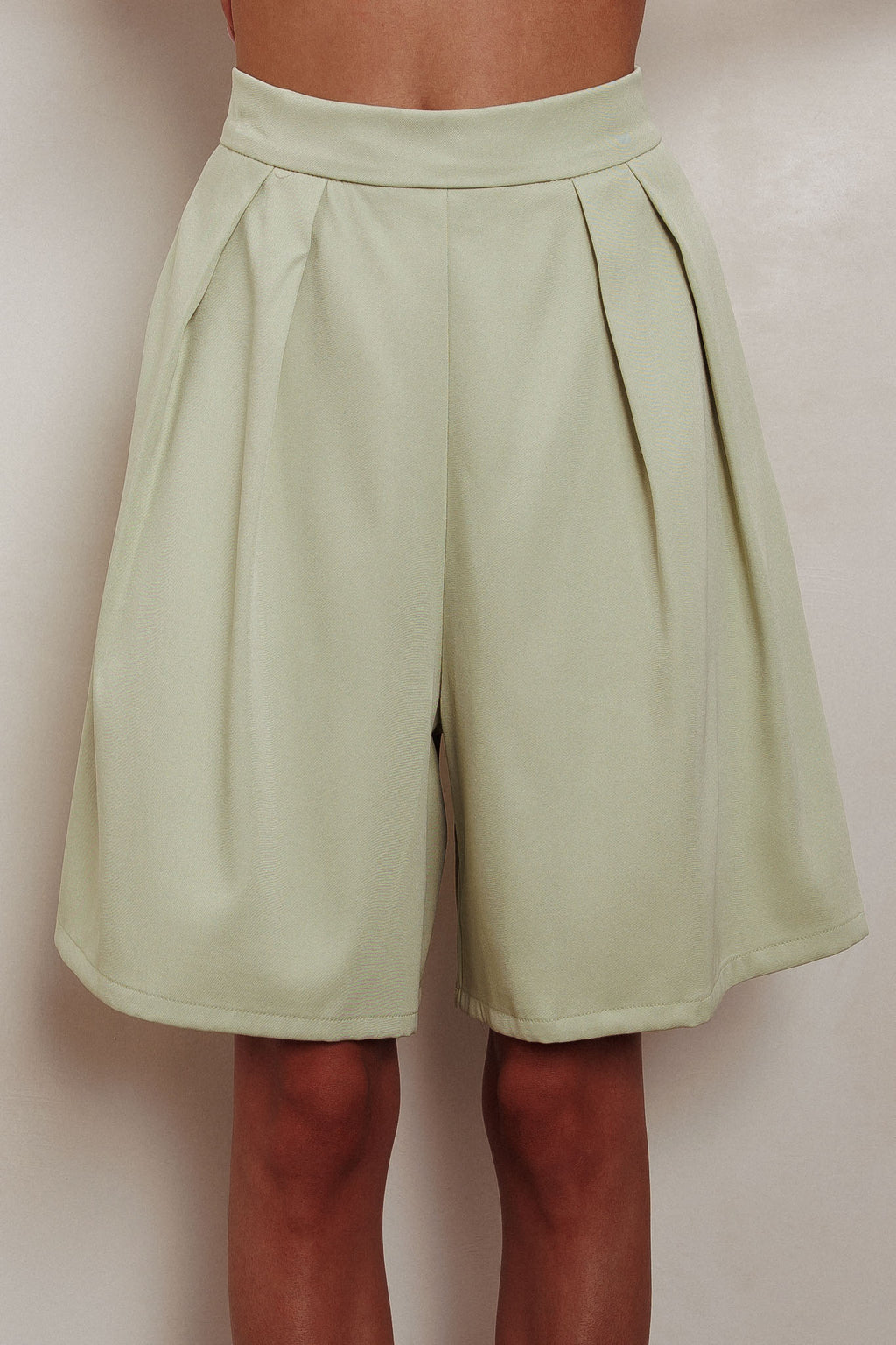 Janna Wide Leg Shorts Sage by Selfie Leslie