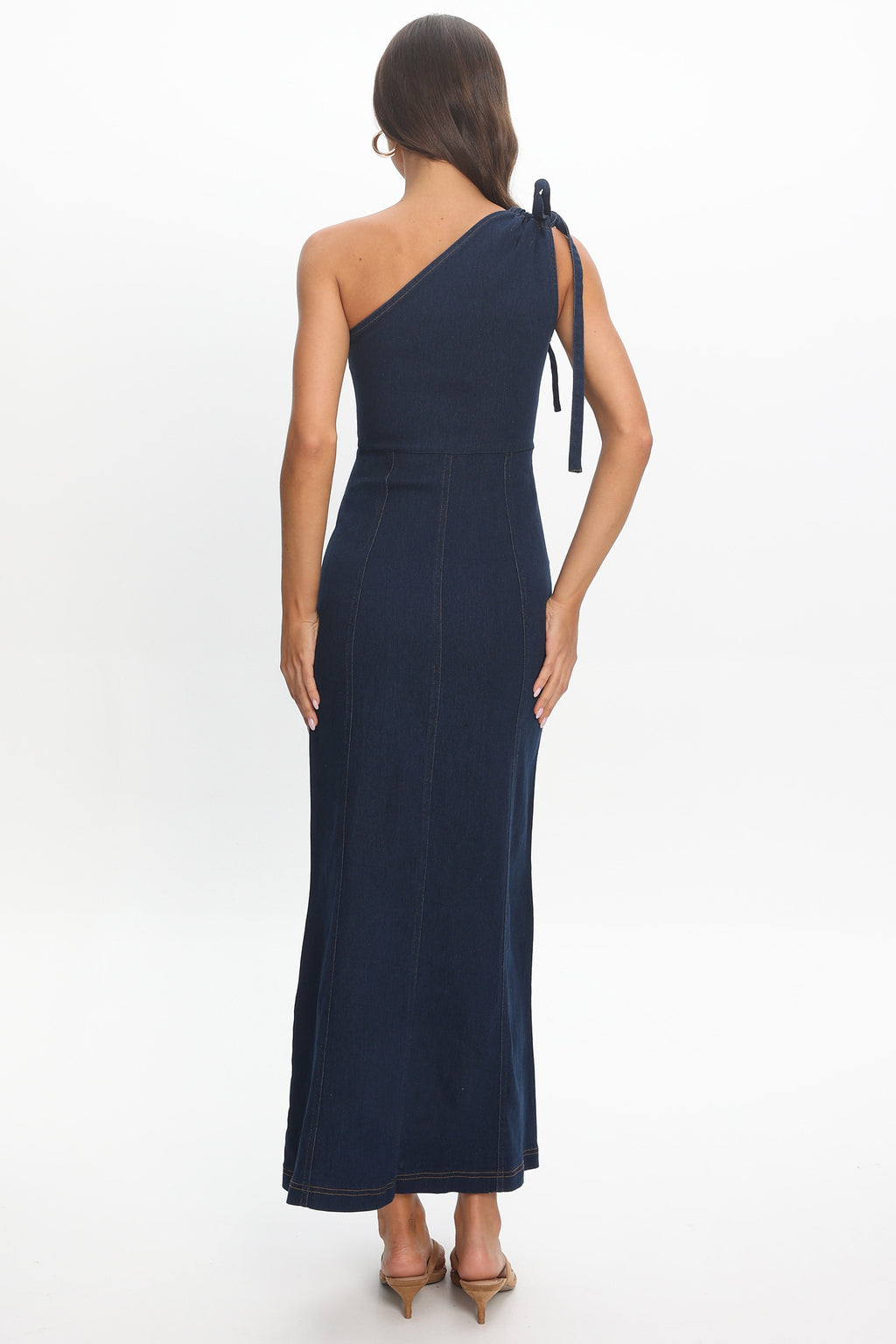 Valeris One Shoulder Maxi Dress Indigo