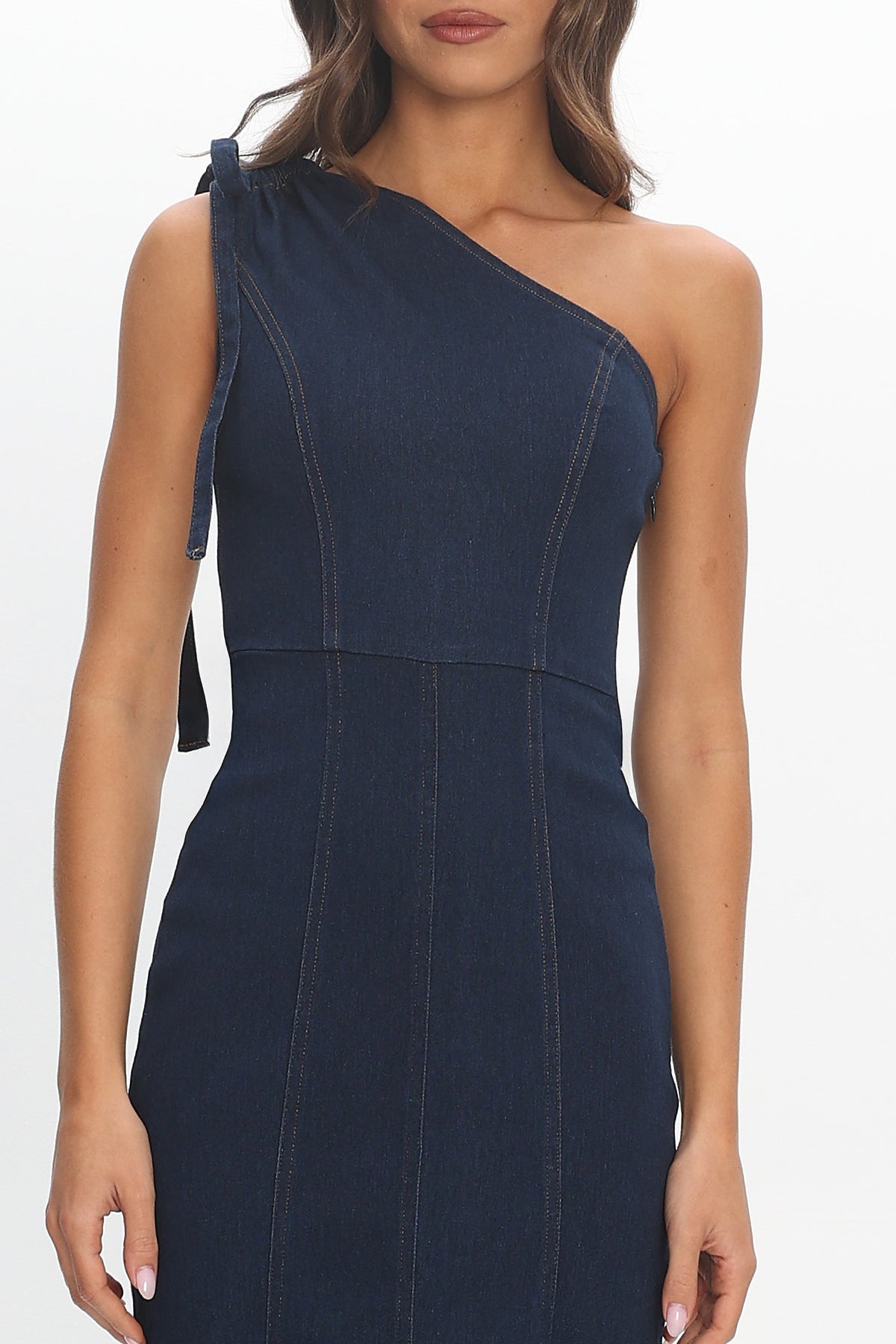 Valeris One Shoulder Maxi Dress Indigo