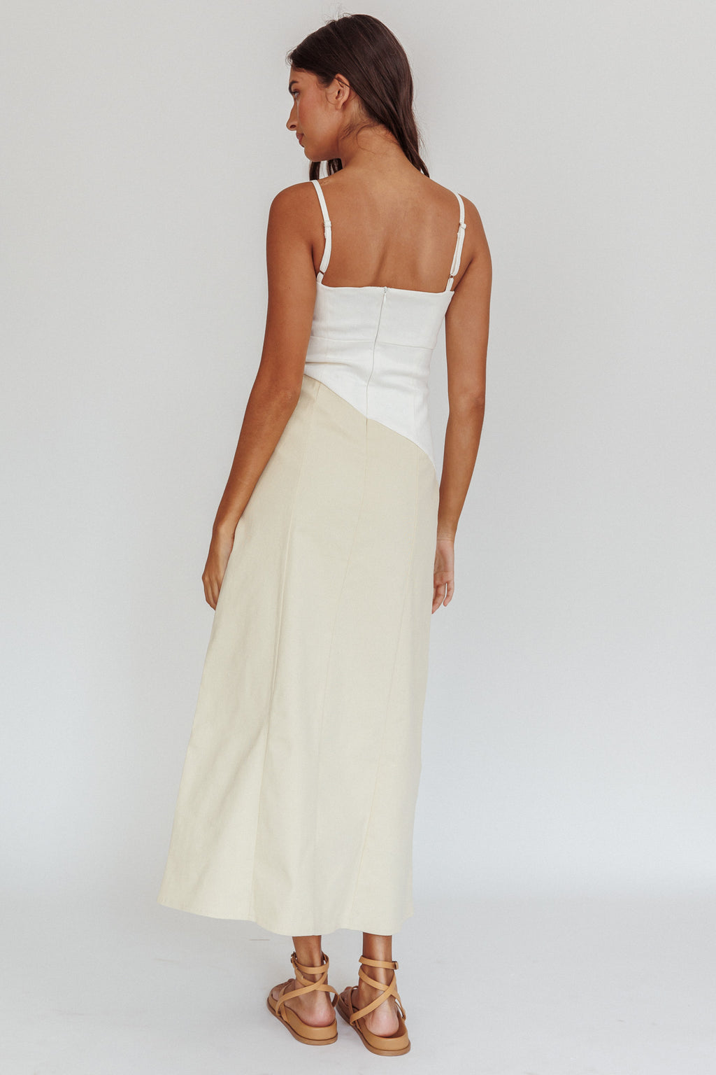 Irelia Contrast Maxi Dress White by Selfie Leslie